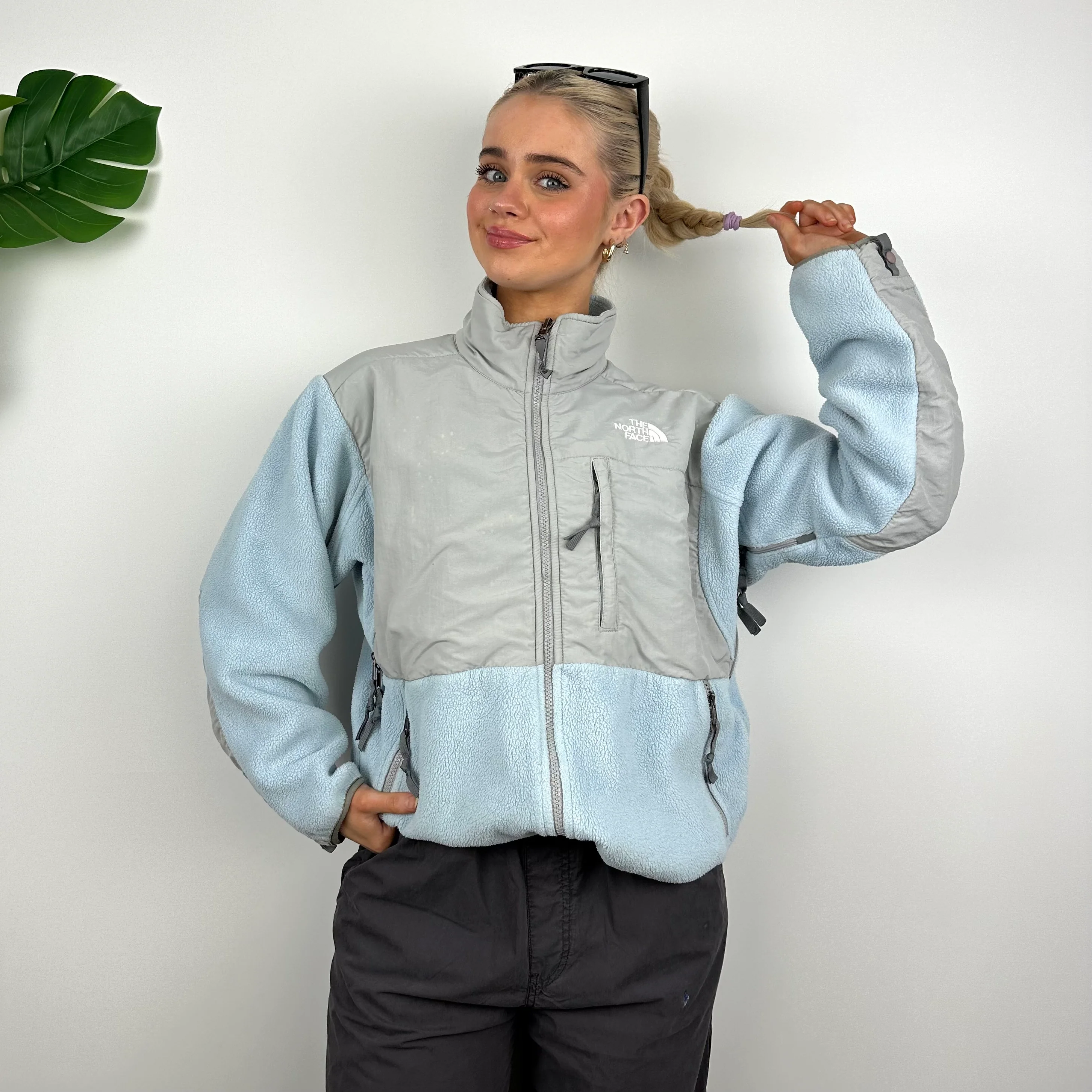 North Face Baby Blue Denali Teddy Bear Fleece Zip Up Jacket (S) - Image 2
