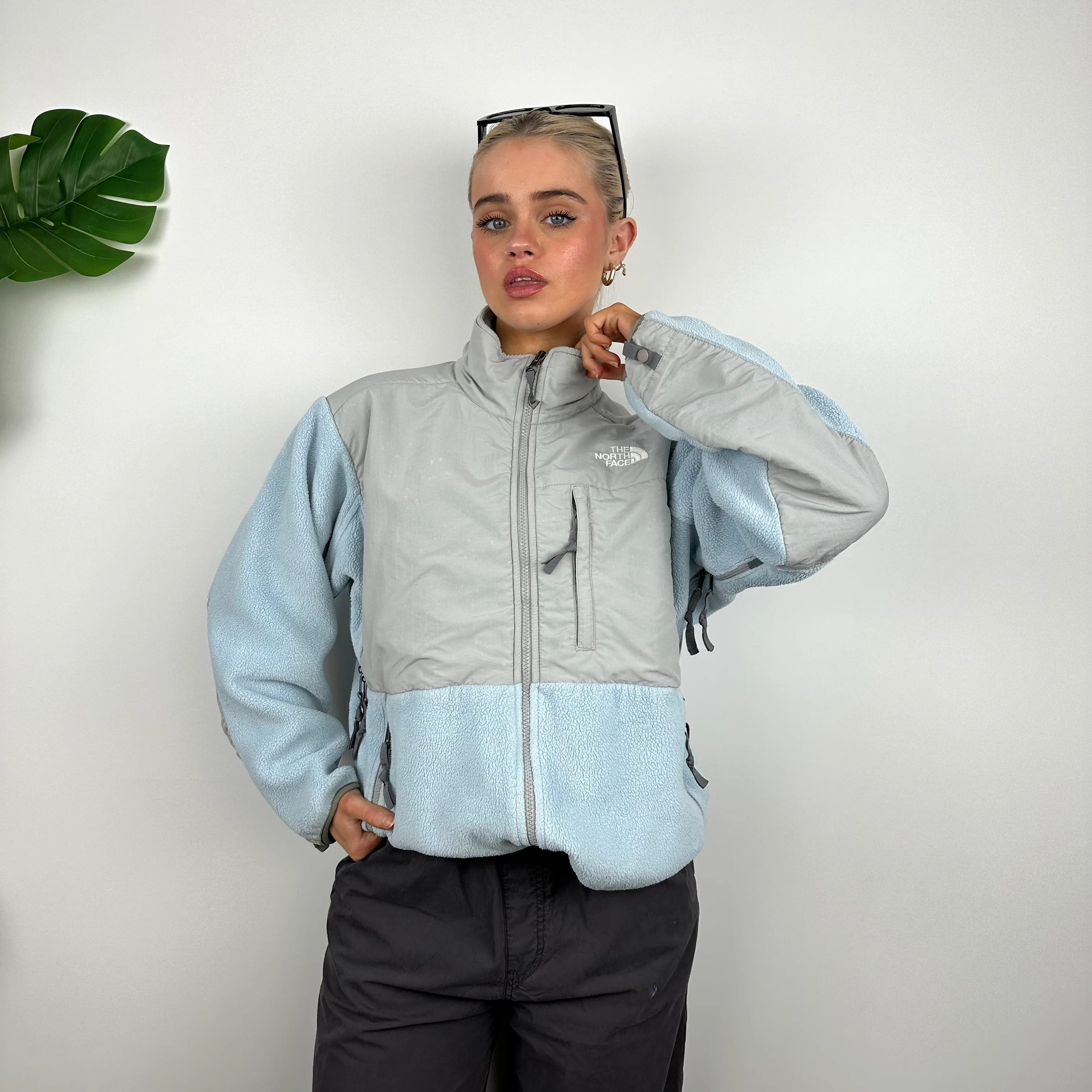 North Face Baby Blue Denali Teddy Bear Fleece Zip Up Jacket (S) - Image 4