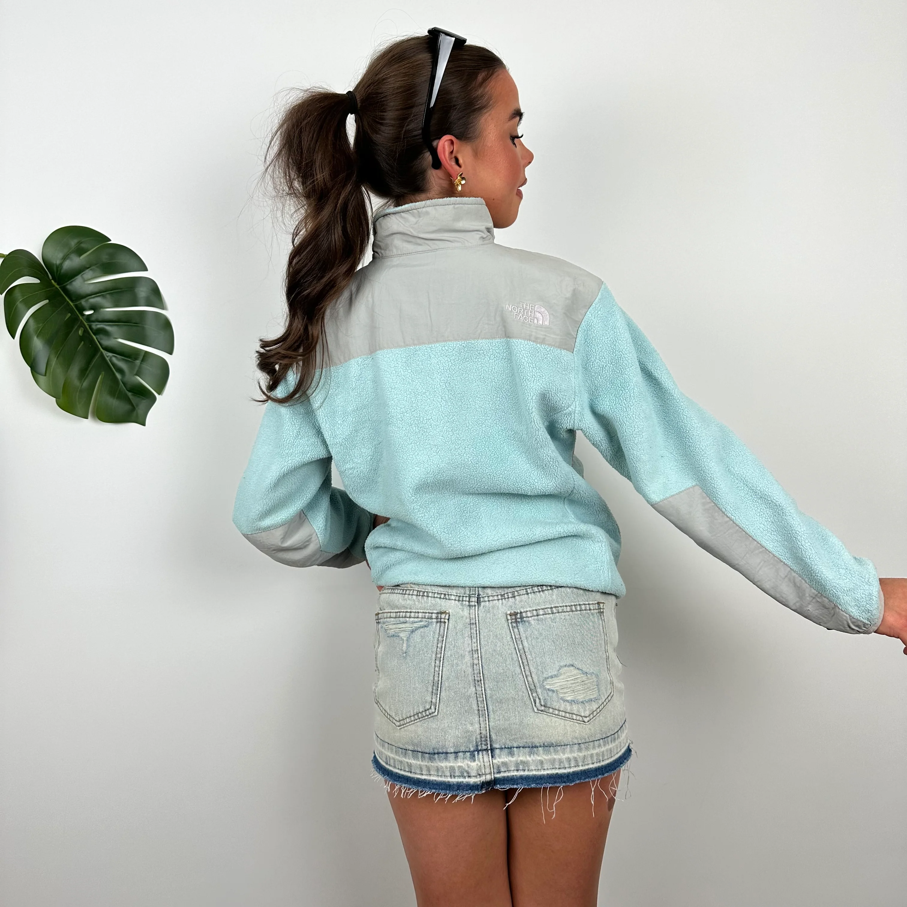 North Face Baby Blue Denali Teddy Bear Fleece Zip Up Jacket (M) - Image 4