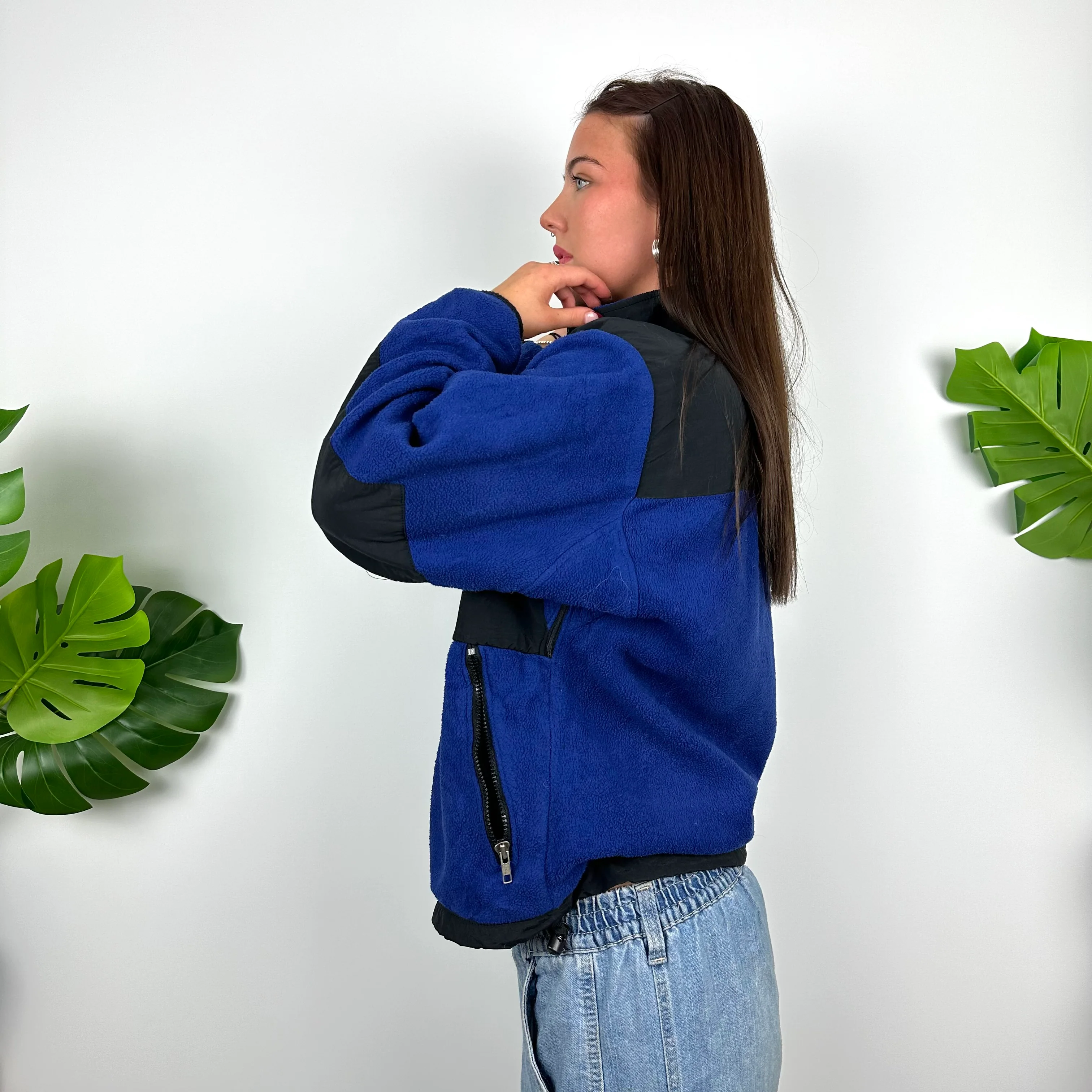 North Face Blue Denali Teddy Bear Fleece Zip Up Jacket (M) - Image 5