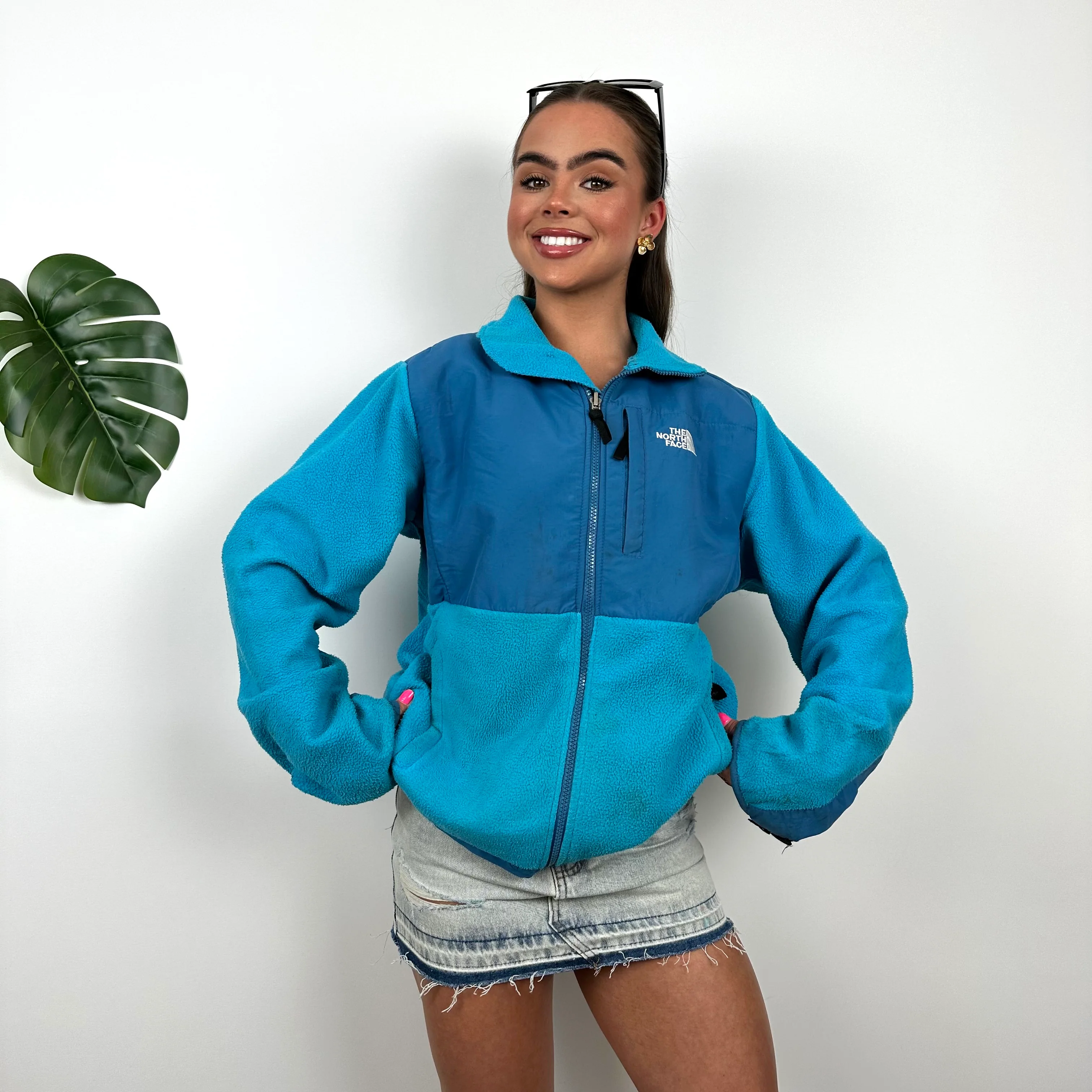 North Face Blue Denali Teddy Bear Fleece Zip Up Jacket (M) - Image 5