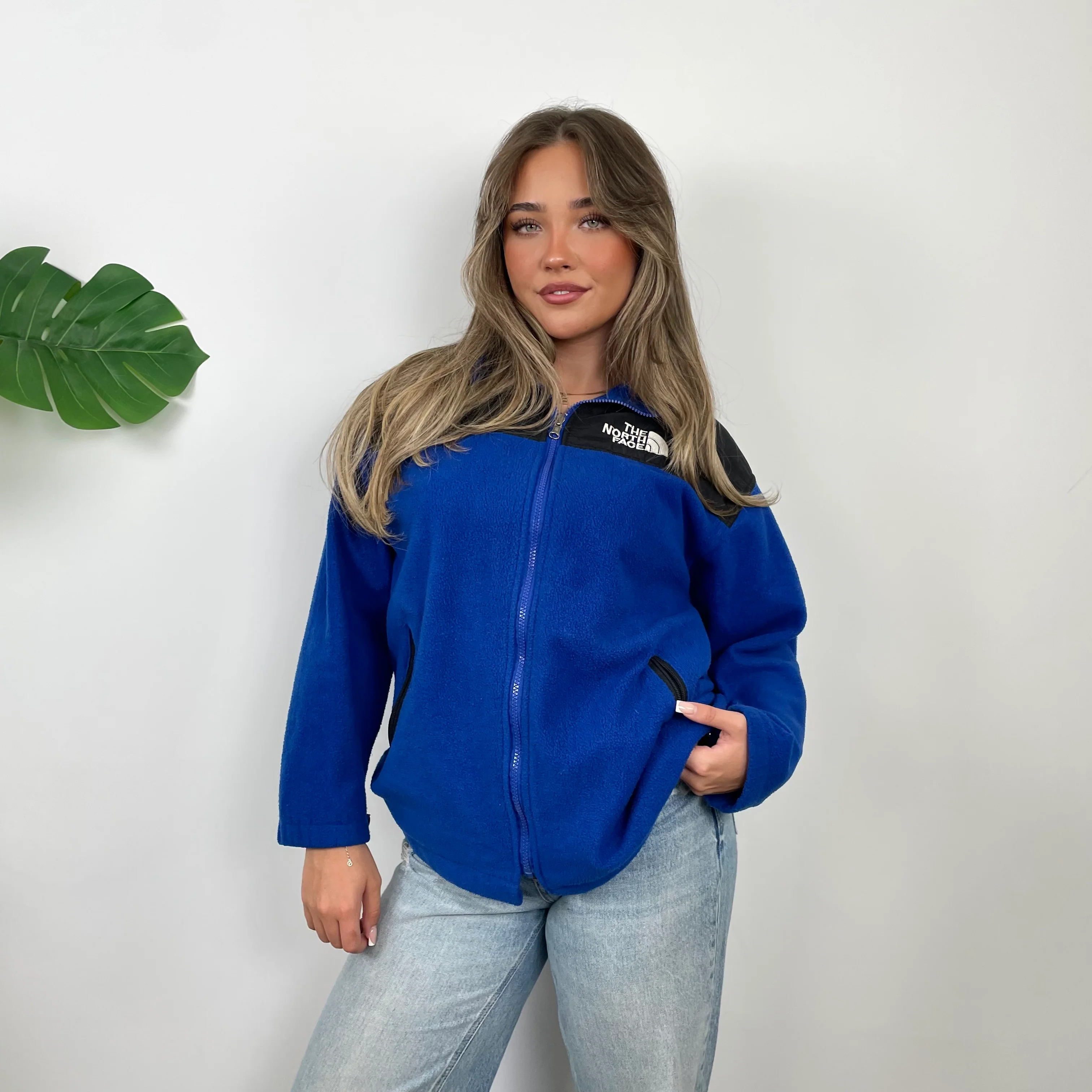 North Face Blue Denali Teddy Bear Fleece Zip Up Jacket (S) - Image 6