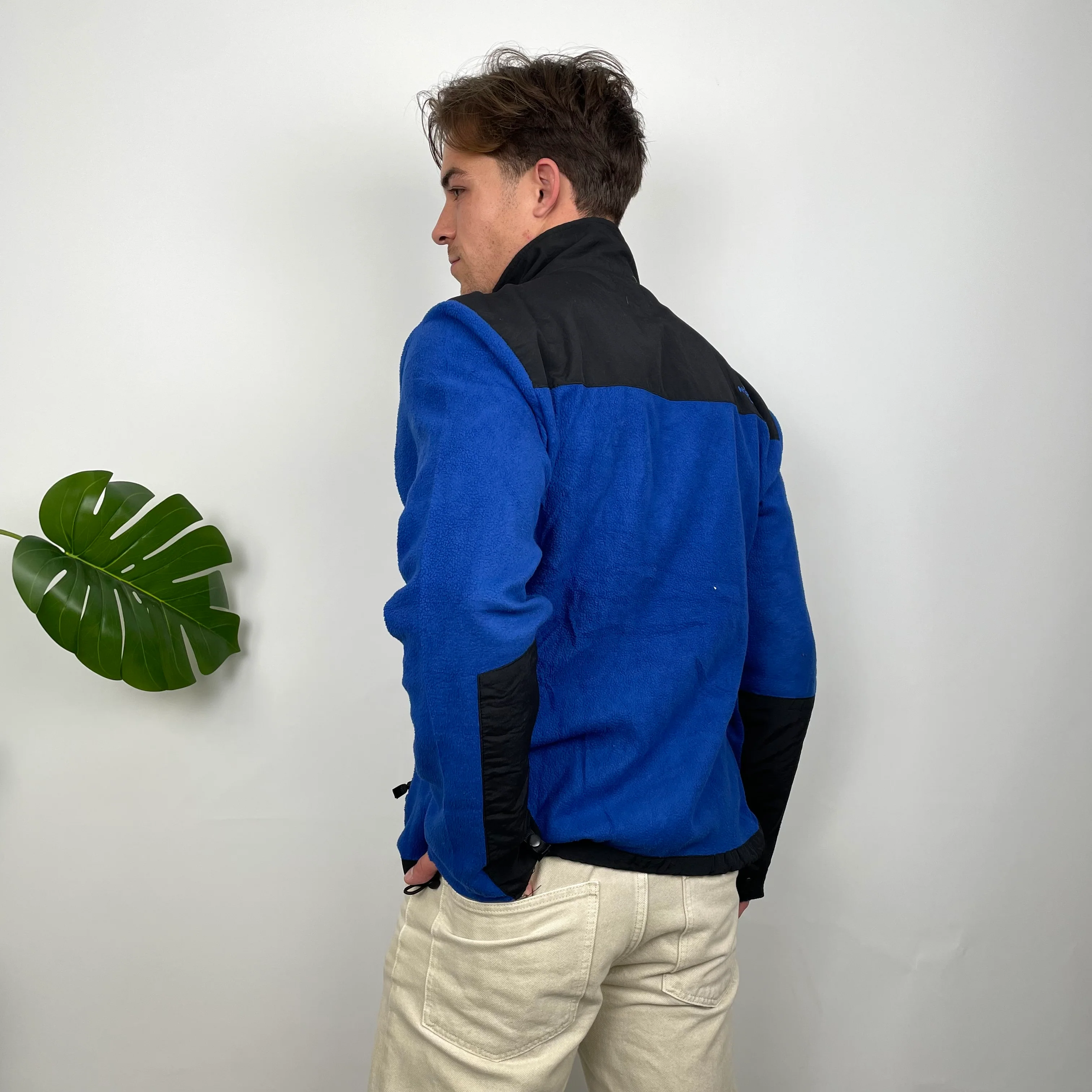 North Face Blue Denali Teddy Bear Fleece Zip Up Jacket (L) - Image 3