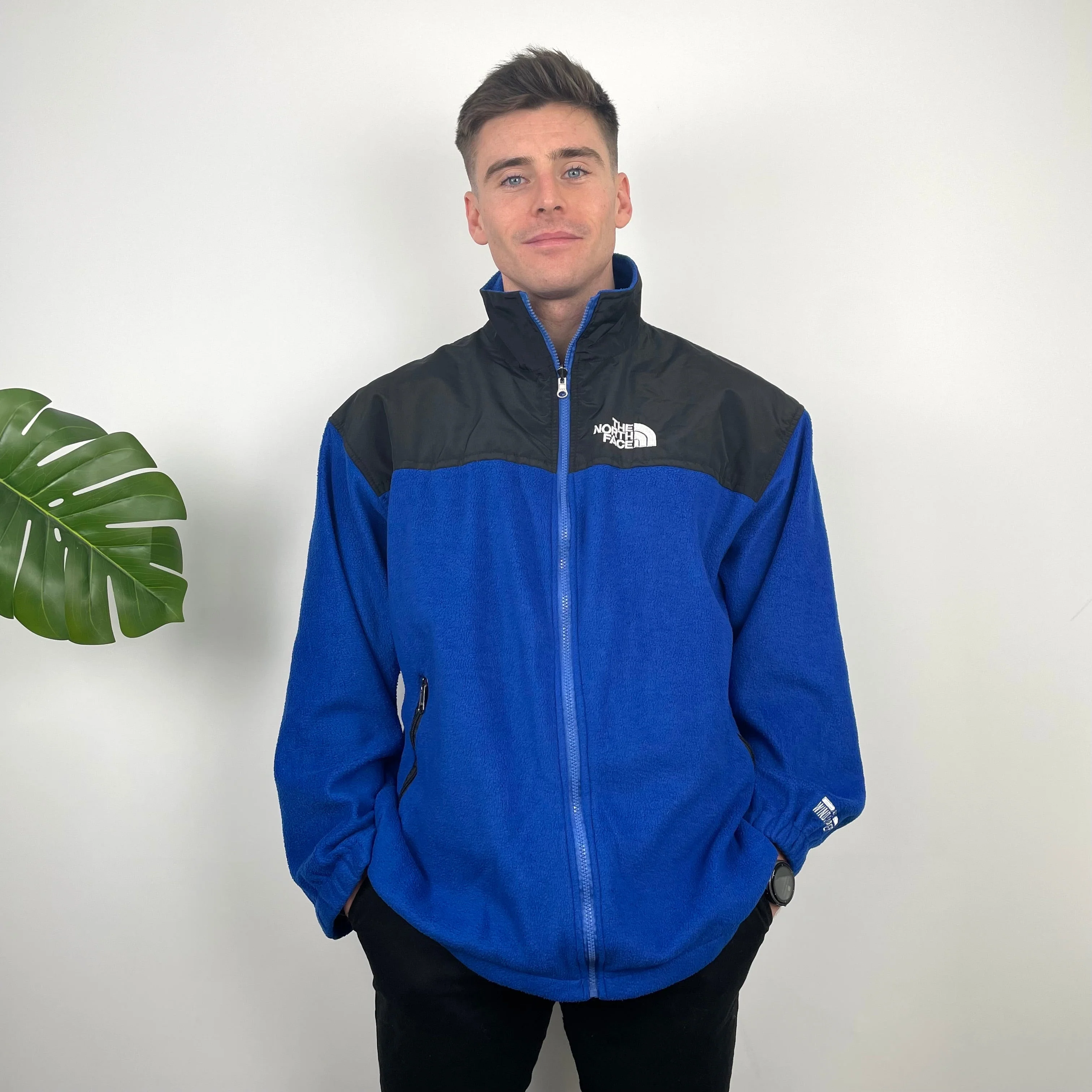 North Face Blue Denali Teddy Bear Fleece Zip Up Jacket (L) - Image 4