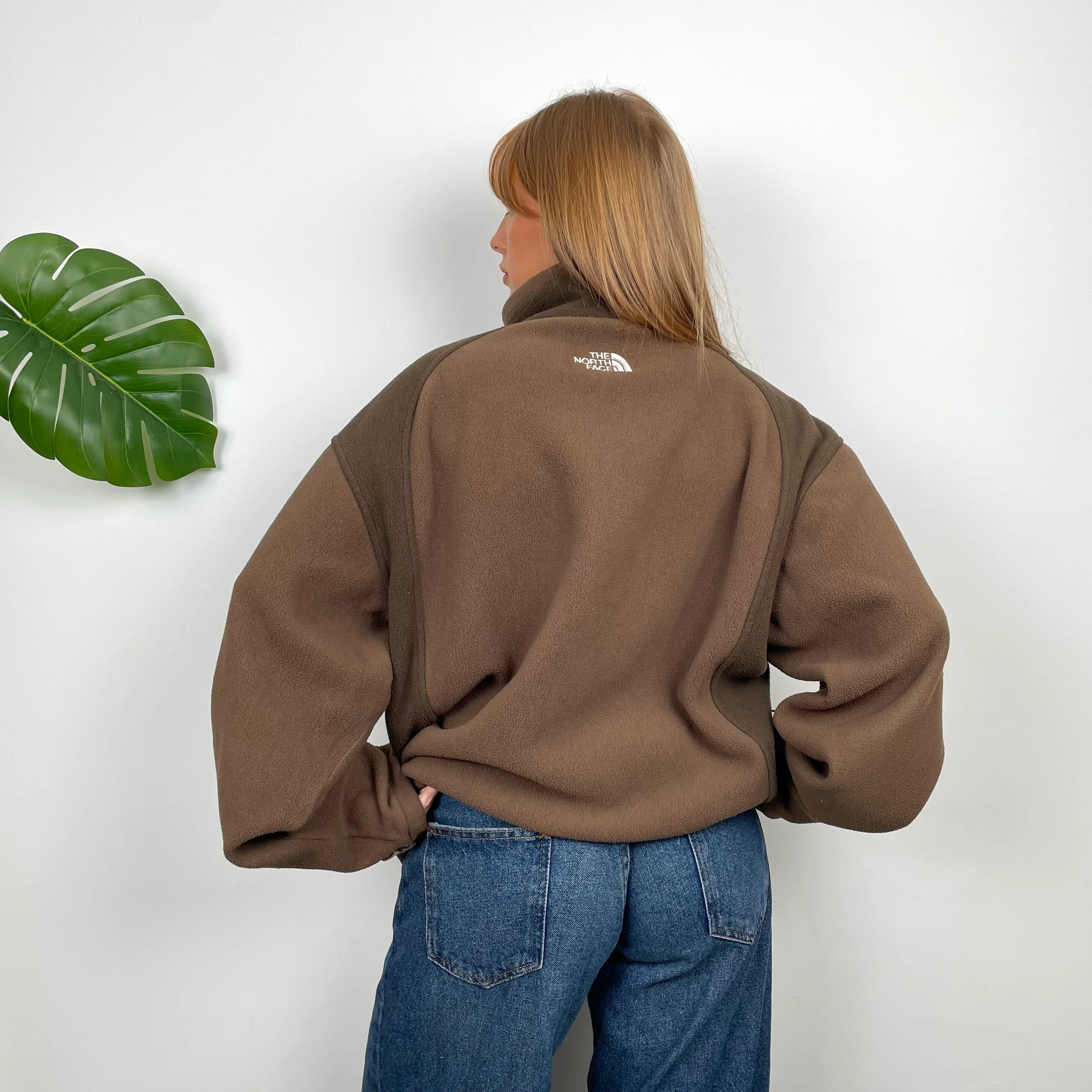 North Face Brown Teddy Bear Fleece Zip Up Jacket (L) - Image 5