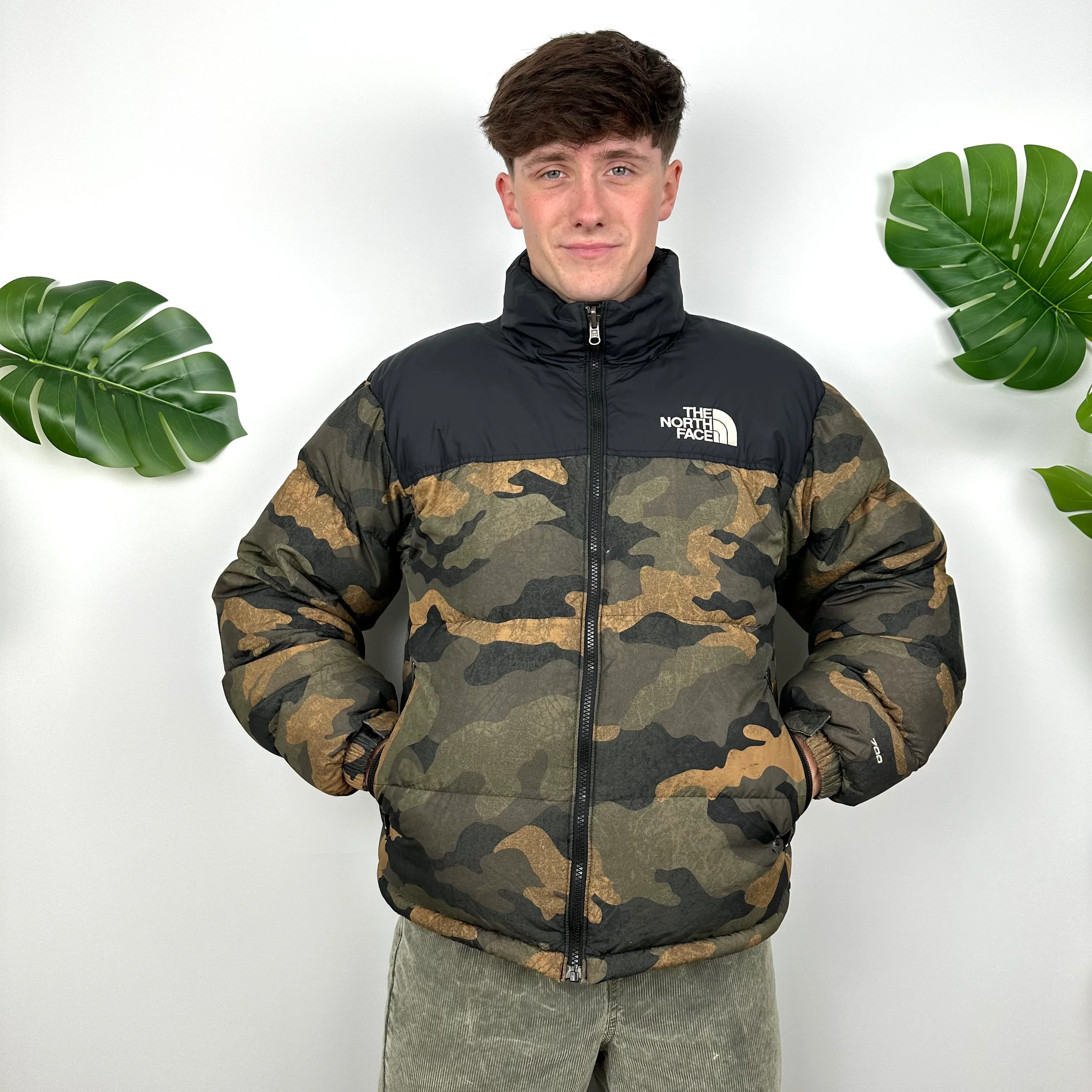 North Face Camouflage Puffer Jacket (M) - Image 2
