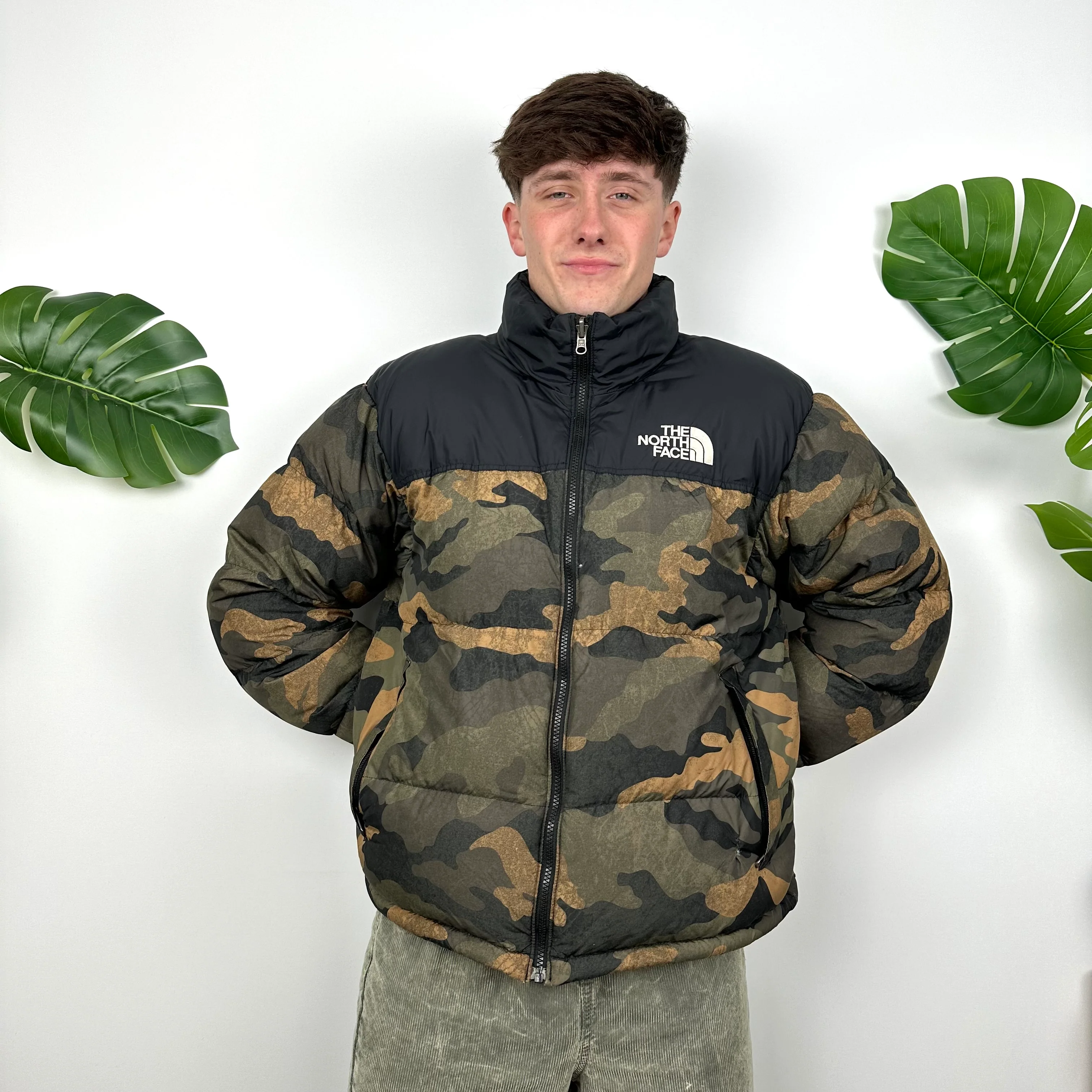 North Face Camouflage Puffer Jacket (M) - Image 5
