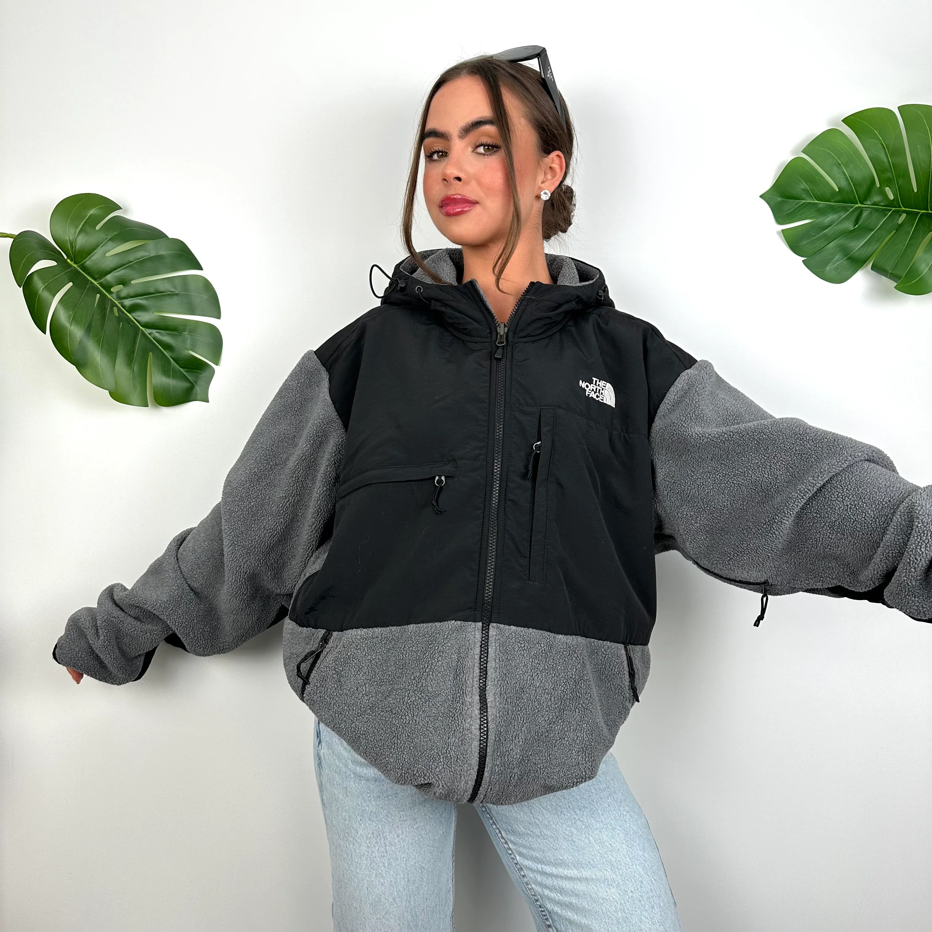 North Face Grey Denali Teddy Bear Fleece Zip Up Jacket (XL) - Image 6