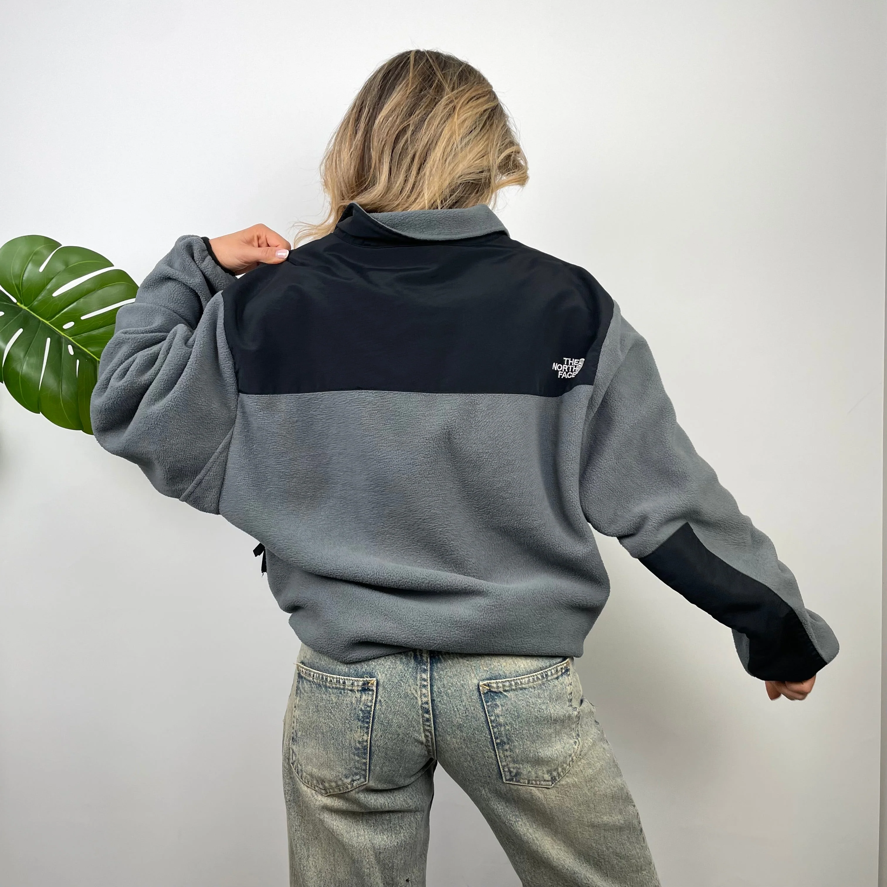 North Face Grey Denali Teddy Bear Fleece Zip Up Jacket (XL) - Image 5