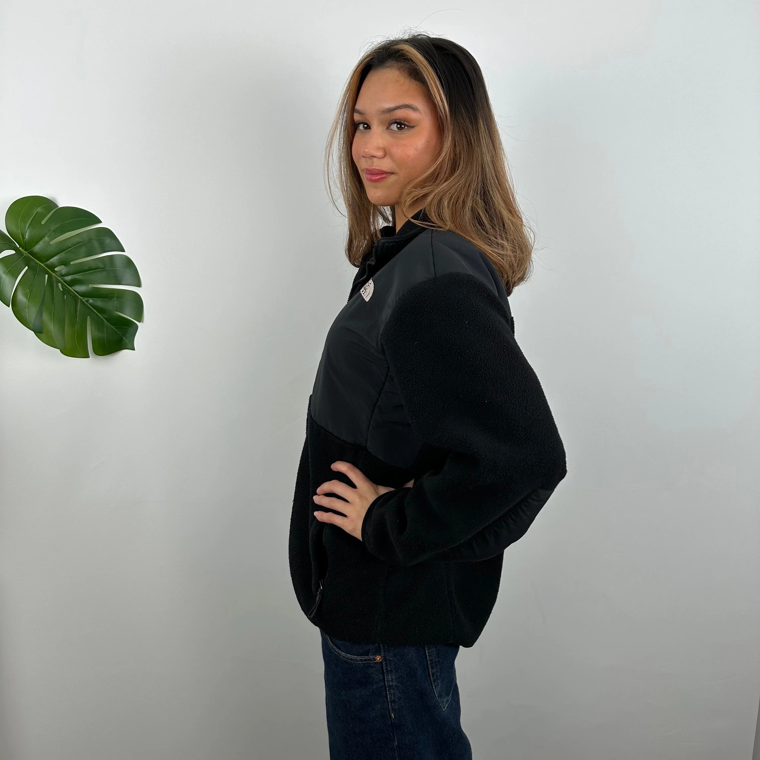 North Face RARE Black Denali Teddy Bear Fleece Zip Up Jacket (S) - Image 7