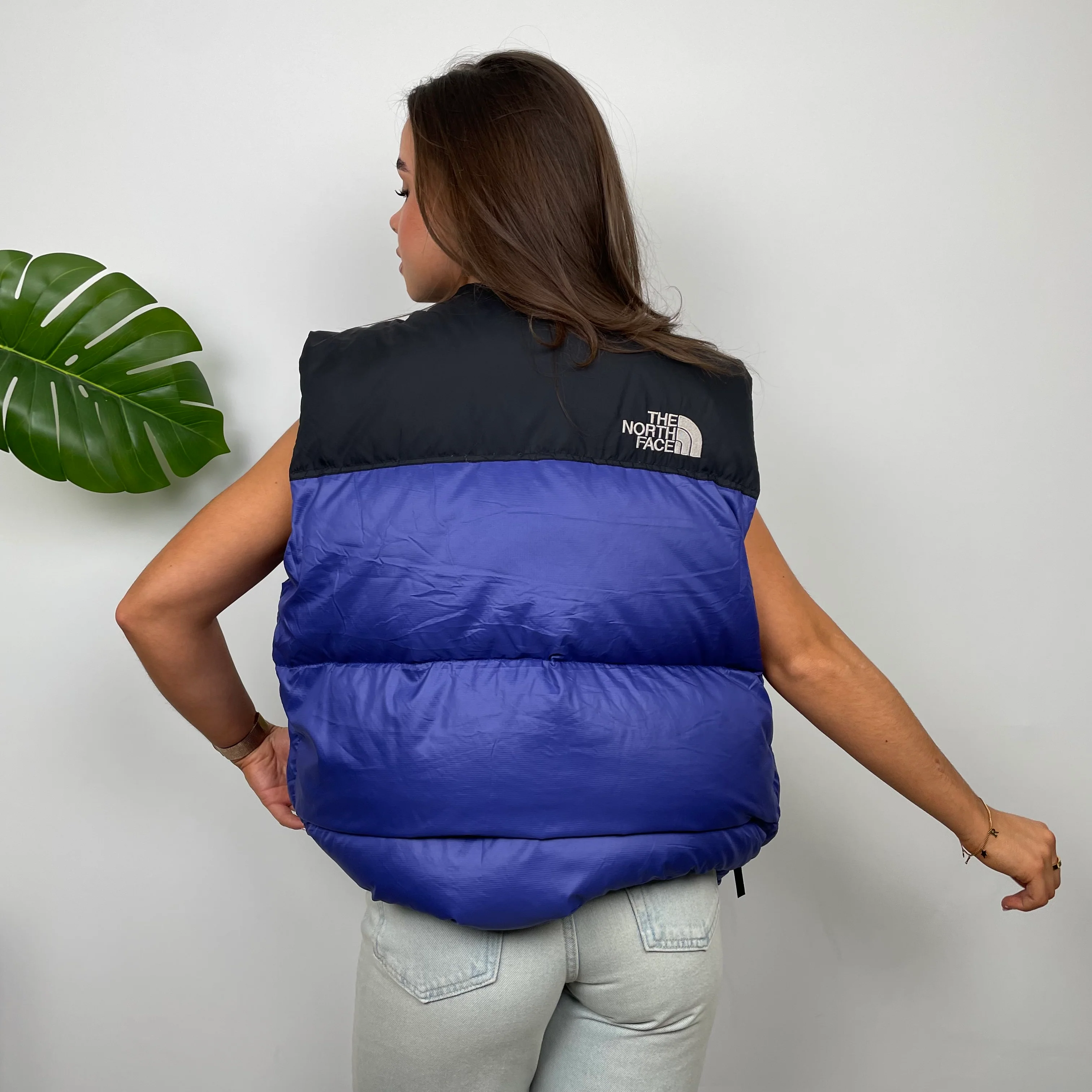 North Face RARE Blue Nuptse 700 Puffer Gilet (M) - Image 6