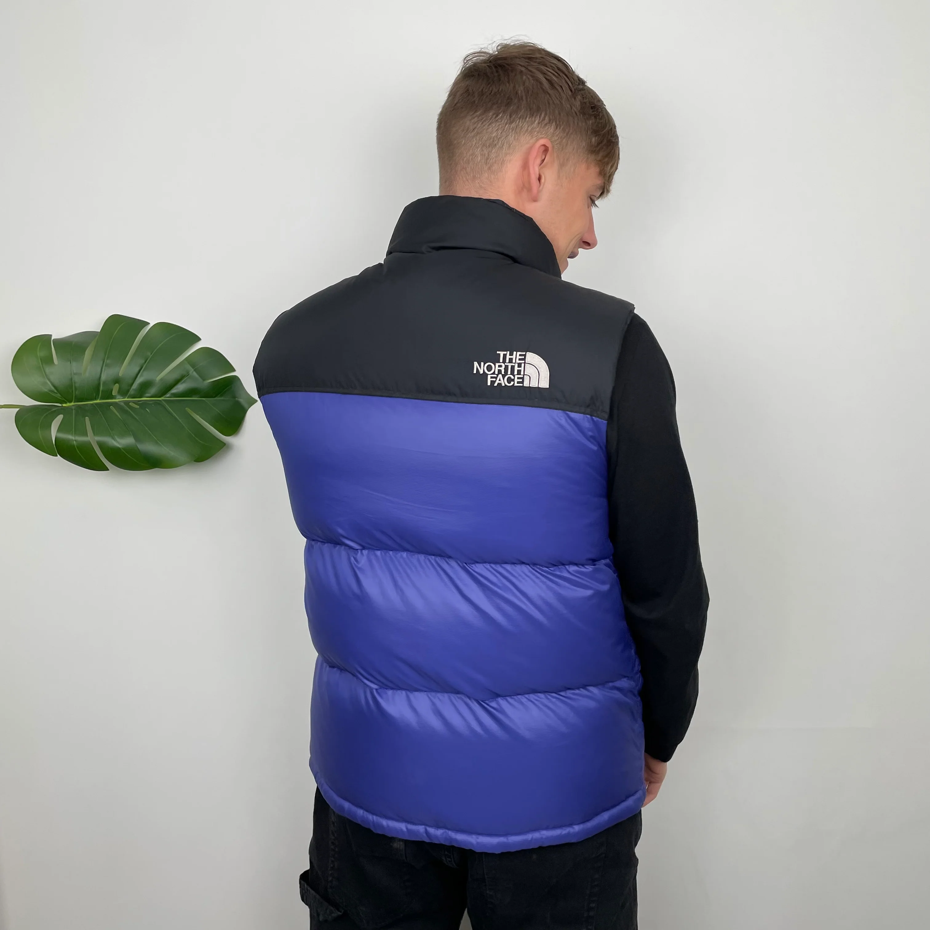 North Face RARE Blue Nuptse 700 Puffer Gilet (M) - Image 6