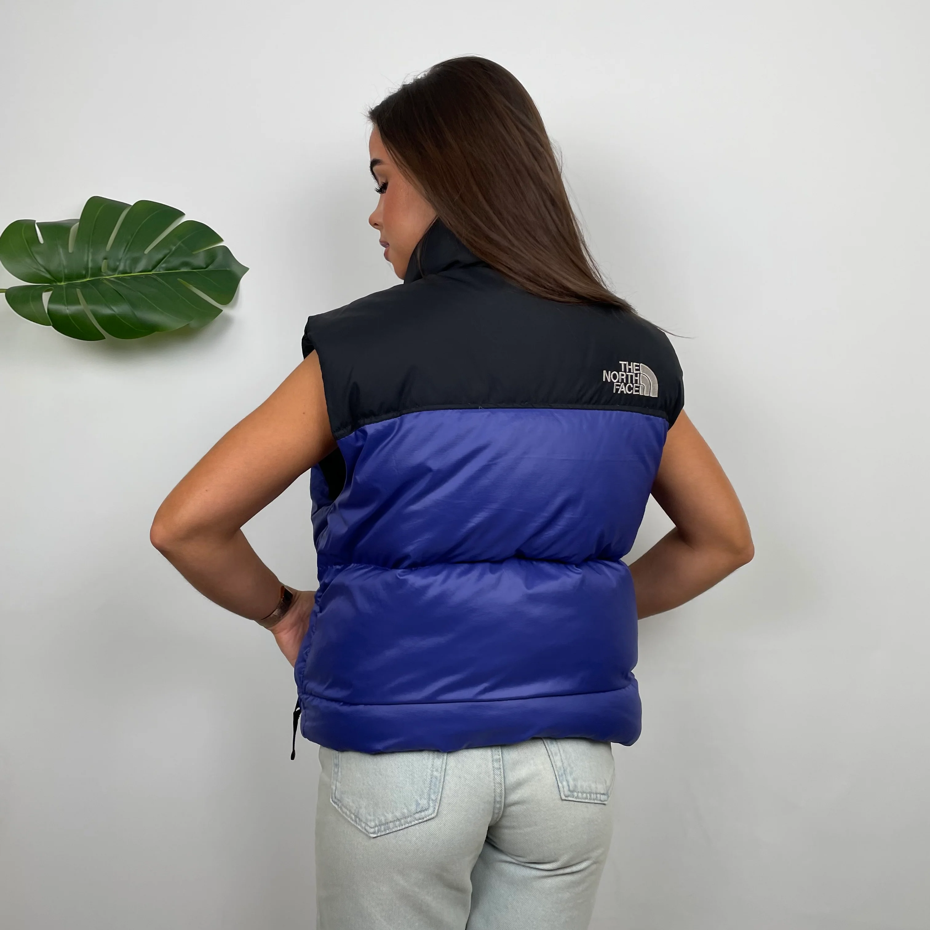 North Face RARE Blue Nuptse 700 Puffer Gilet (M) - Image 4