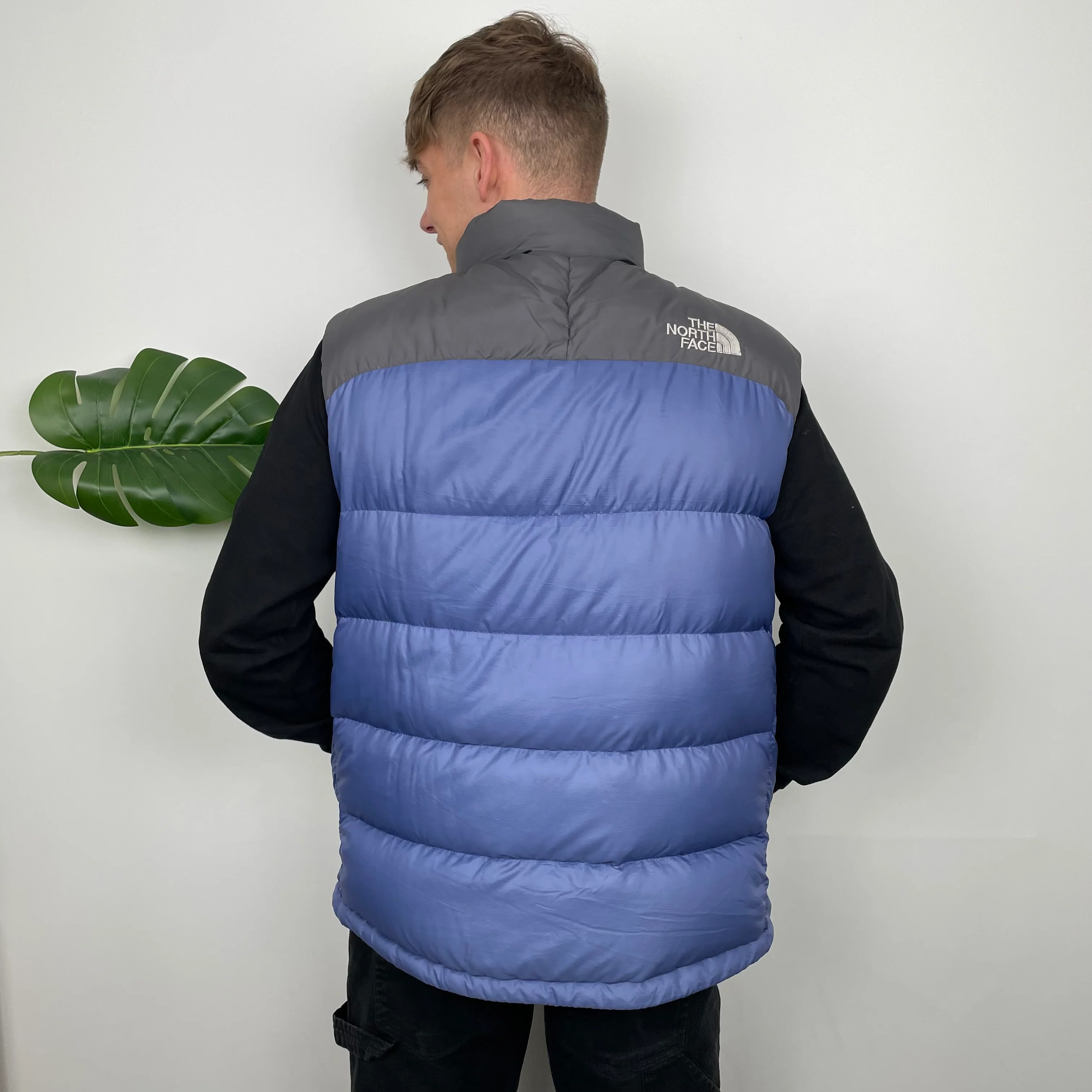 North Face RARE Blue Nuptse 700 Puffer Gilet (XL) - Image 5