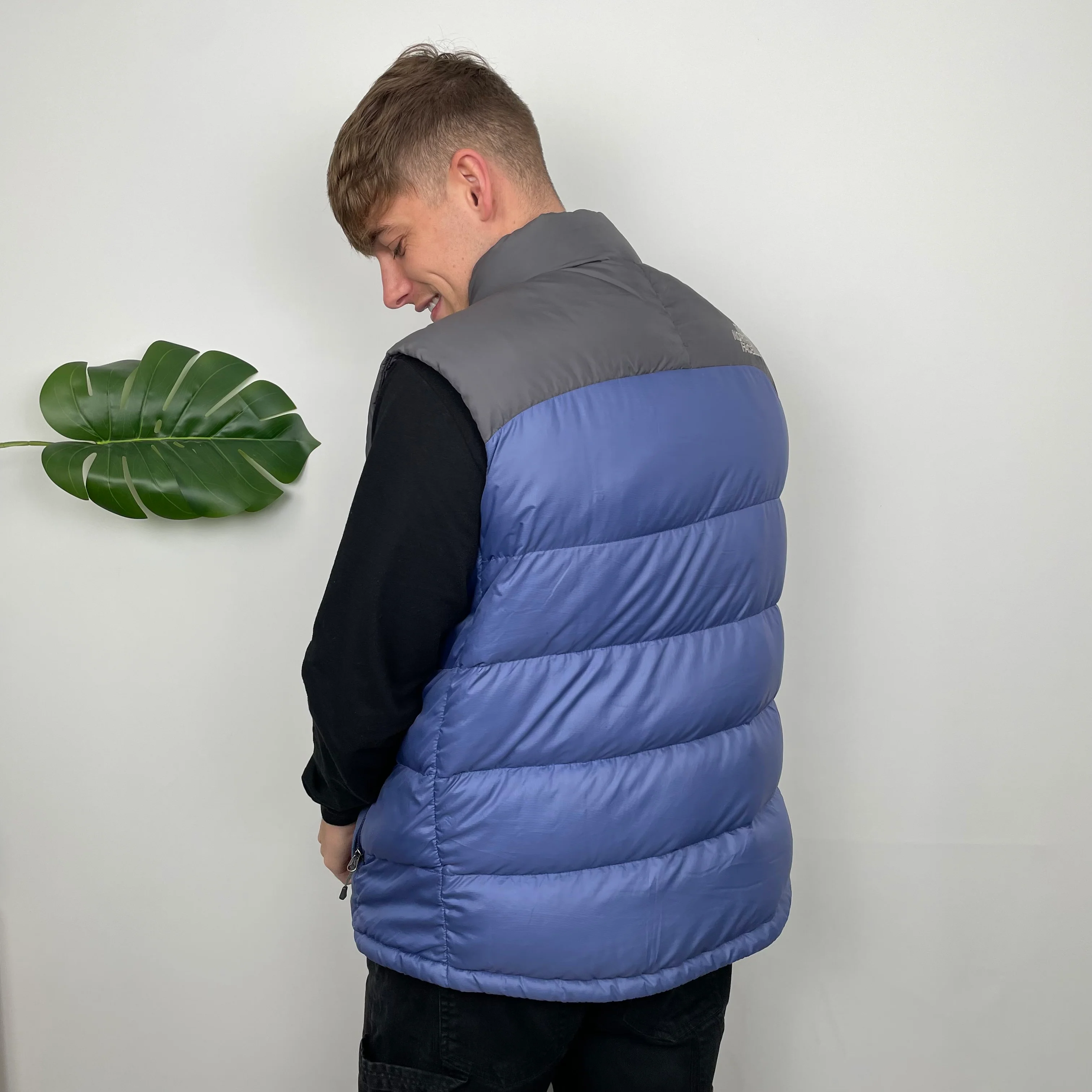 North Face RARE Blue Nuptse 700 Puffer Gilet (XL) - Image 6