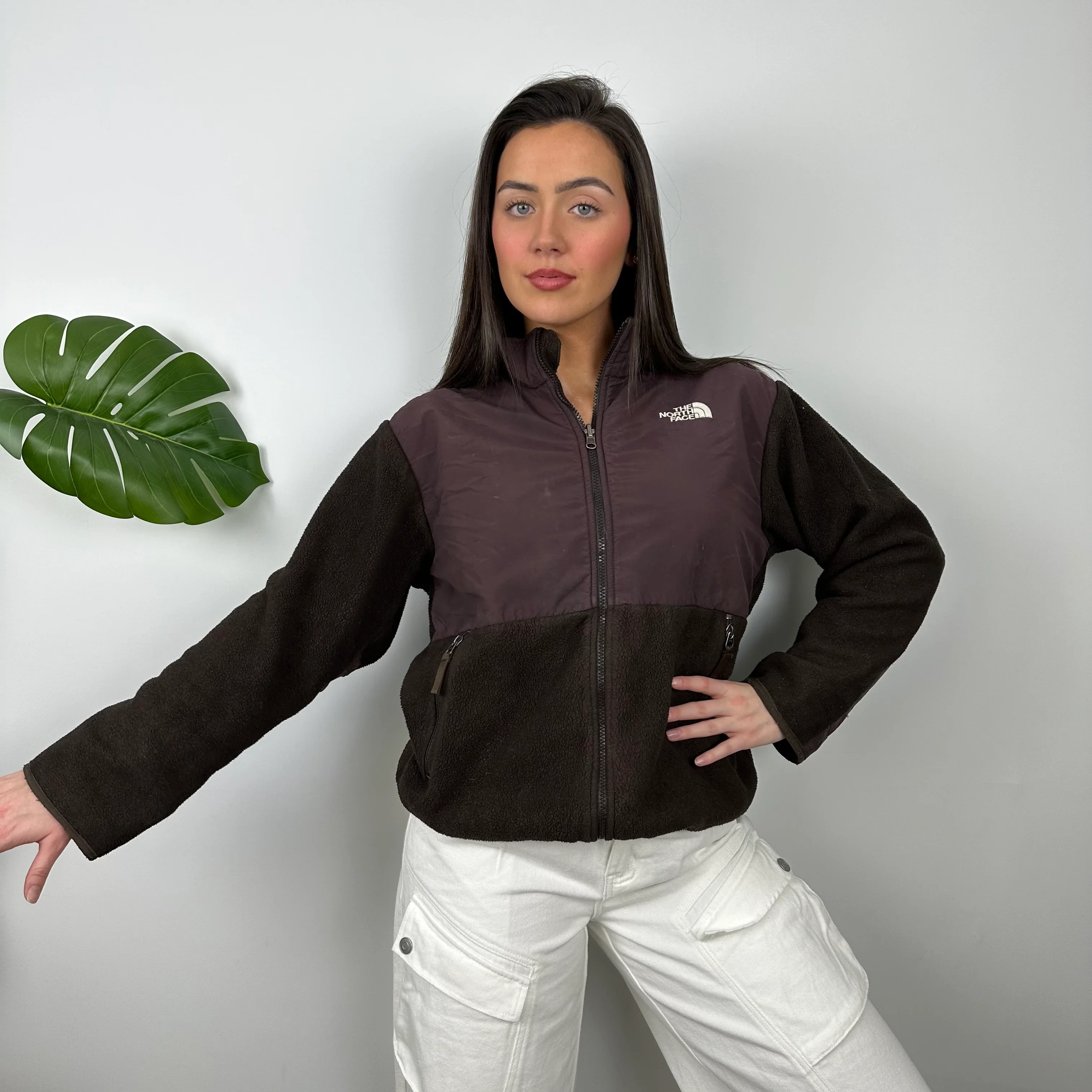 North Face RARE Chocolate Brown Denali Teddy Bear Fleece Zip Up Jacket (M)