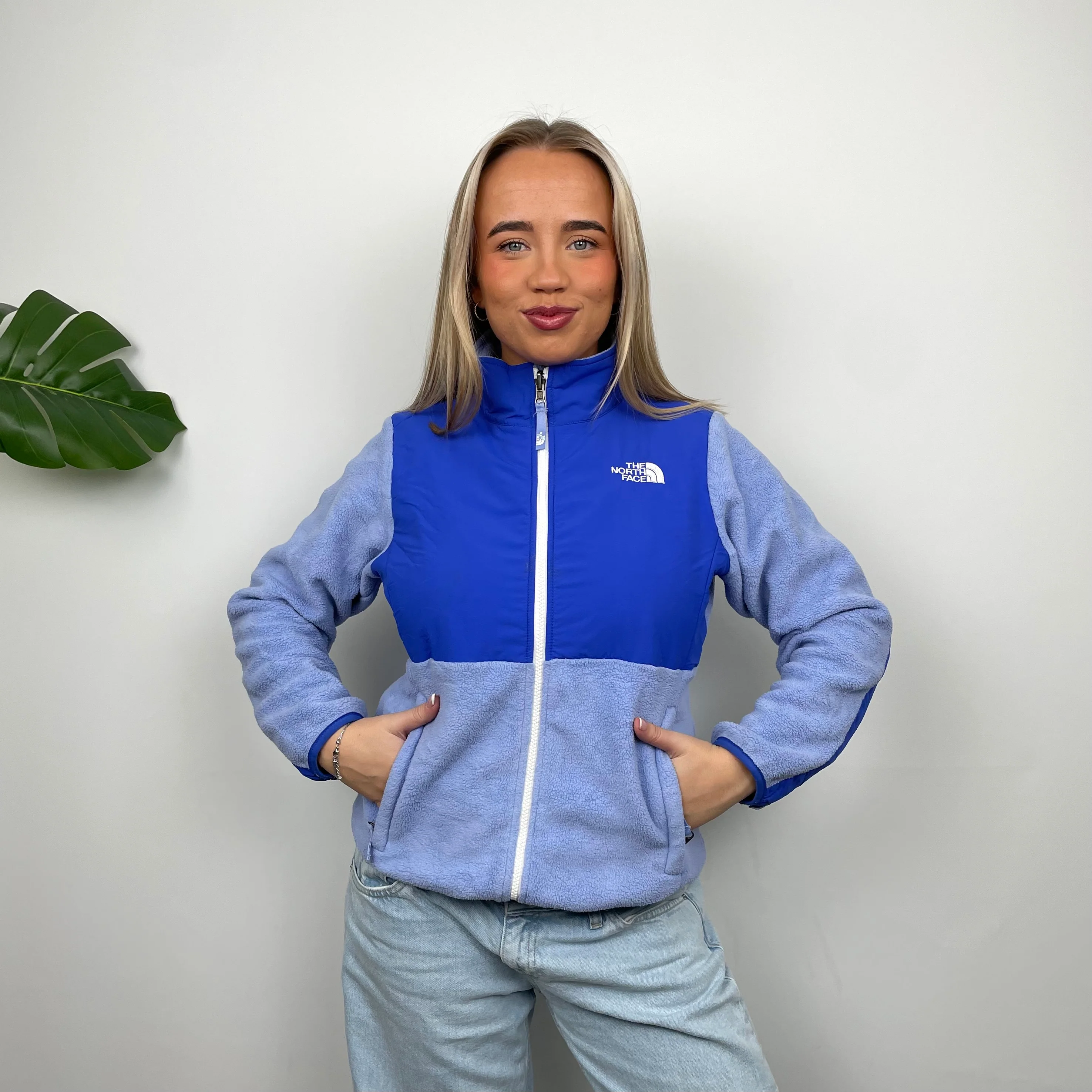 North Face RARE Midnight Blue Denali Teddy Bear Fleece Zip Up Jacket (S)
