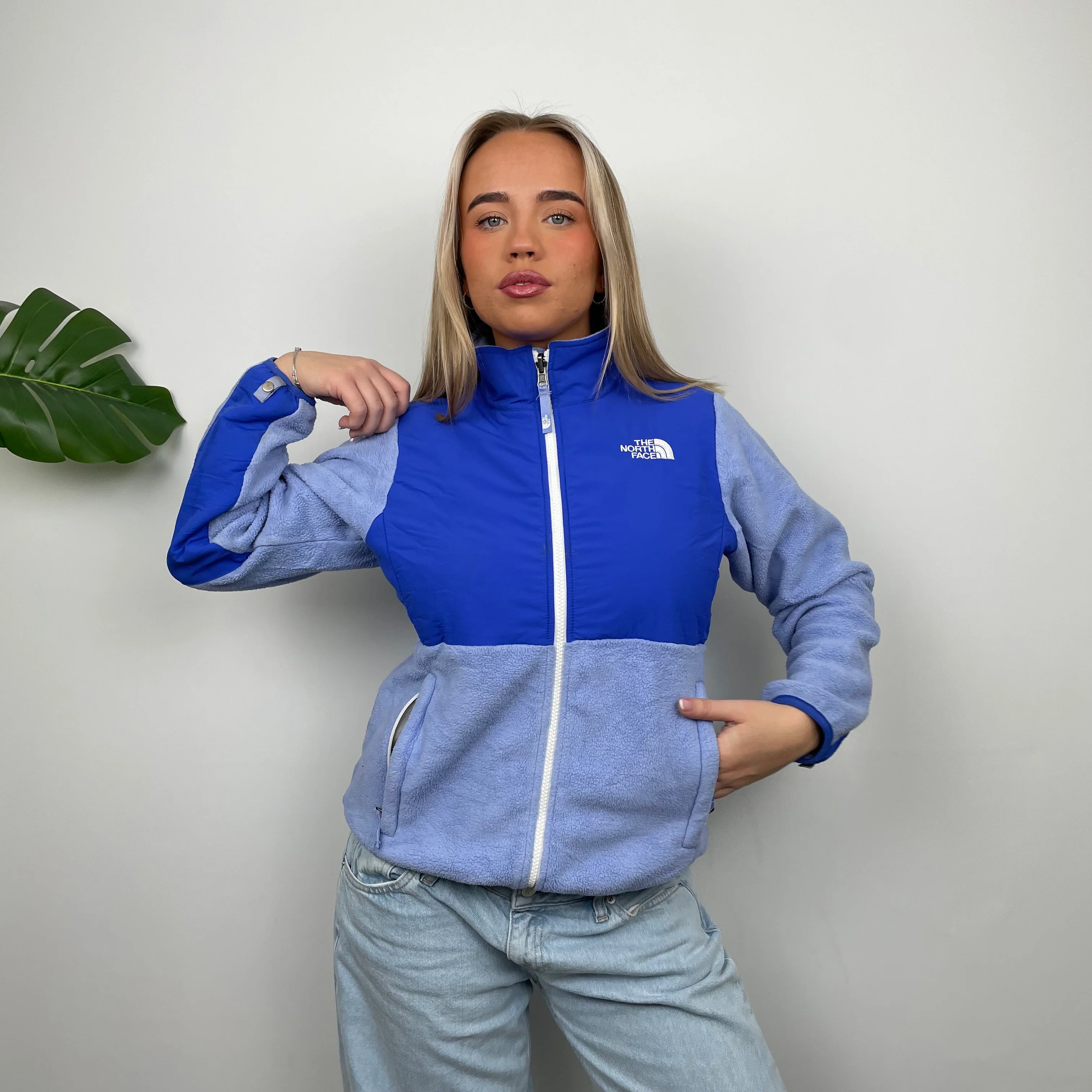North Face RARE Midnight Blue Denali Teddy Bear Fleece Zip Up Jacket (S) - Image 2