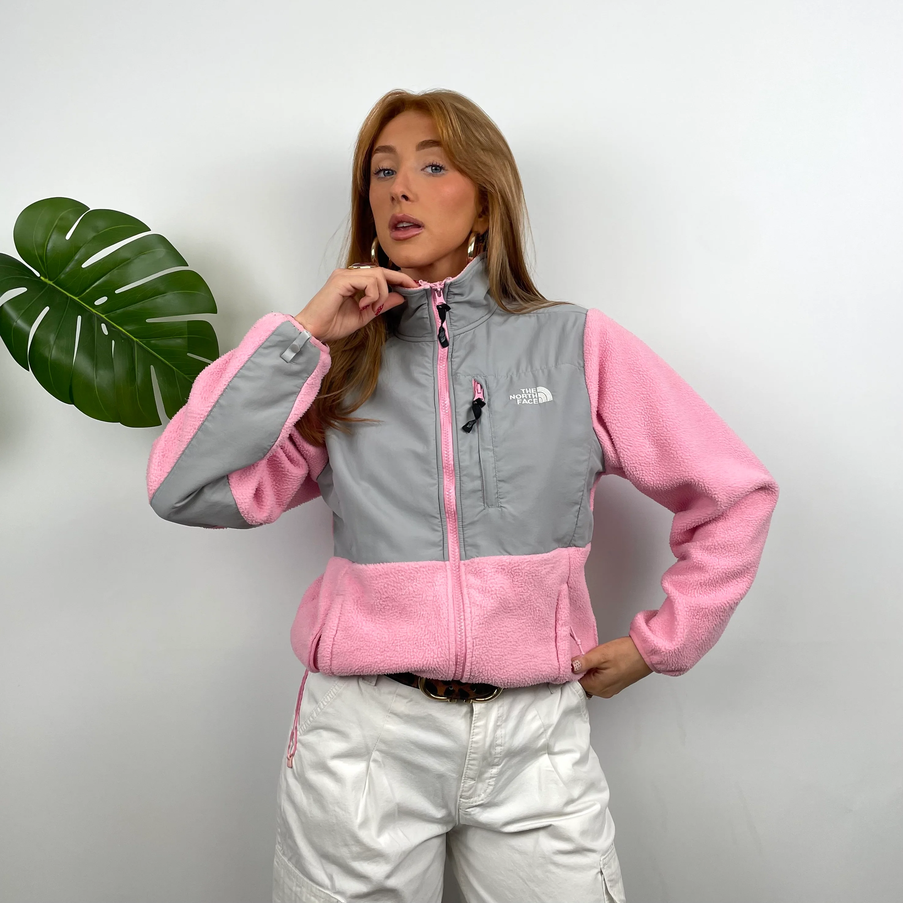 North Face RARE Pink Denali Teddy Bear Fleece Zip Up Jacket (S)