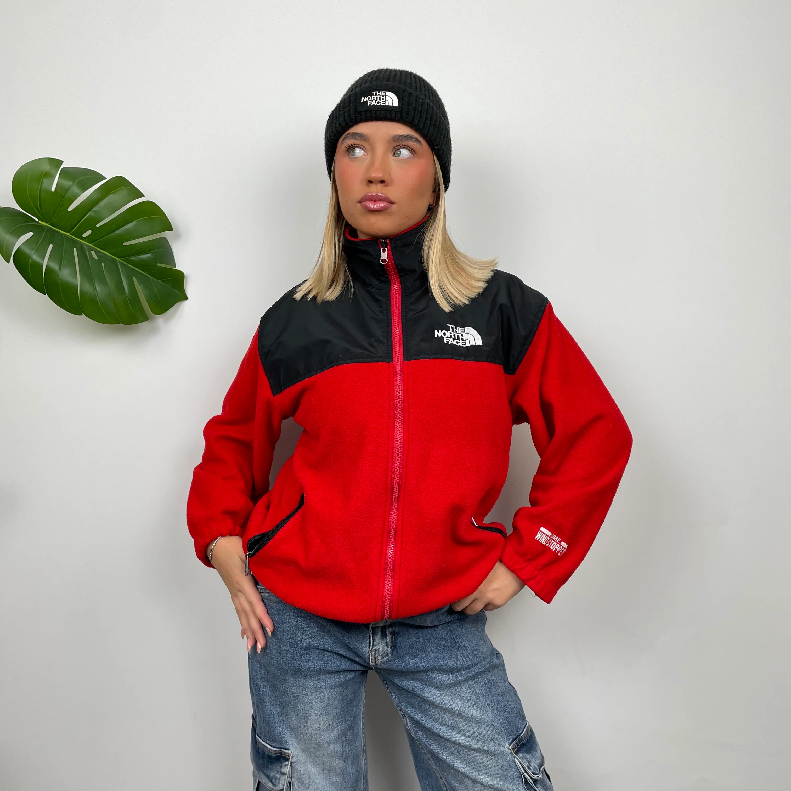 North Face Red Denali Teddy Bear Fleece Zip Up Jacket (S) - Image 2