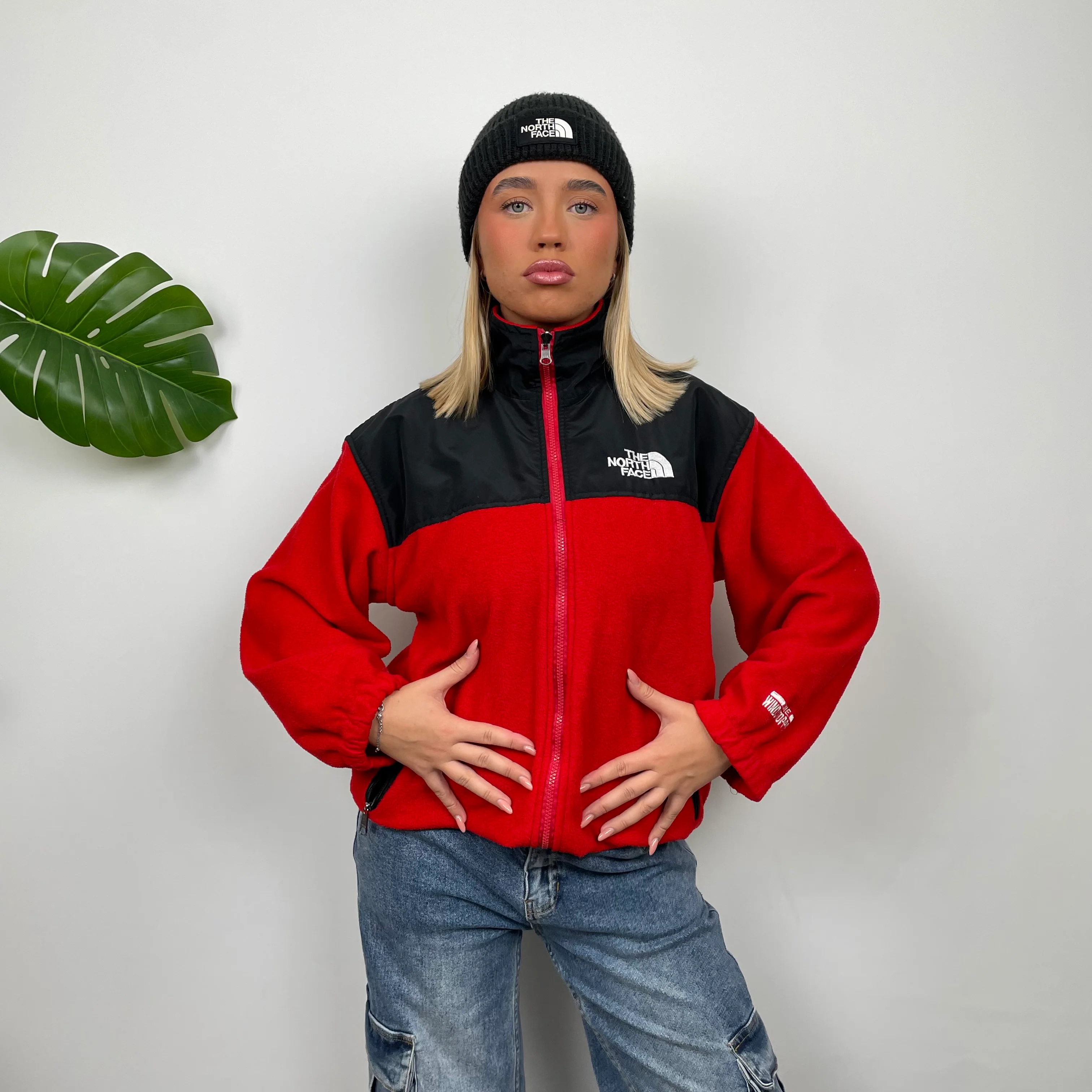 North Face Red Denali Teddy Bear Fleece Zip Up Jacket (S) - Image 3
