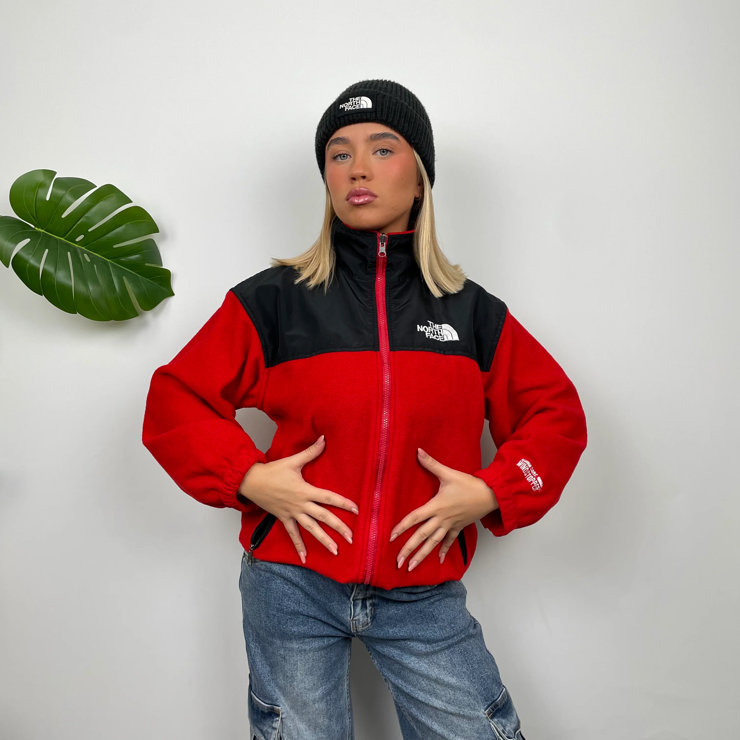 North Face Red Denali Teddy Bear Fleece Zip Up Jacket (S) - Image 4