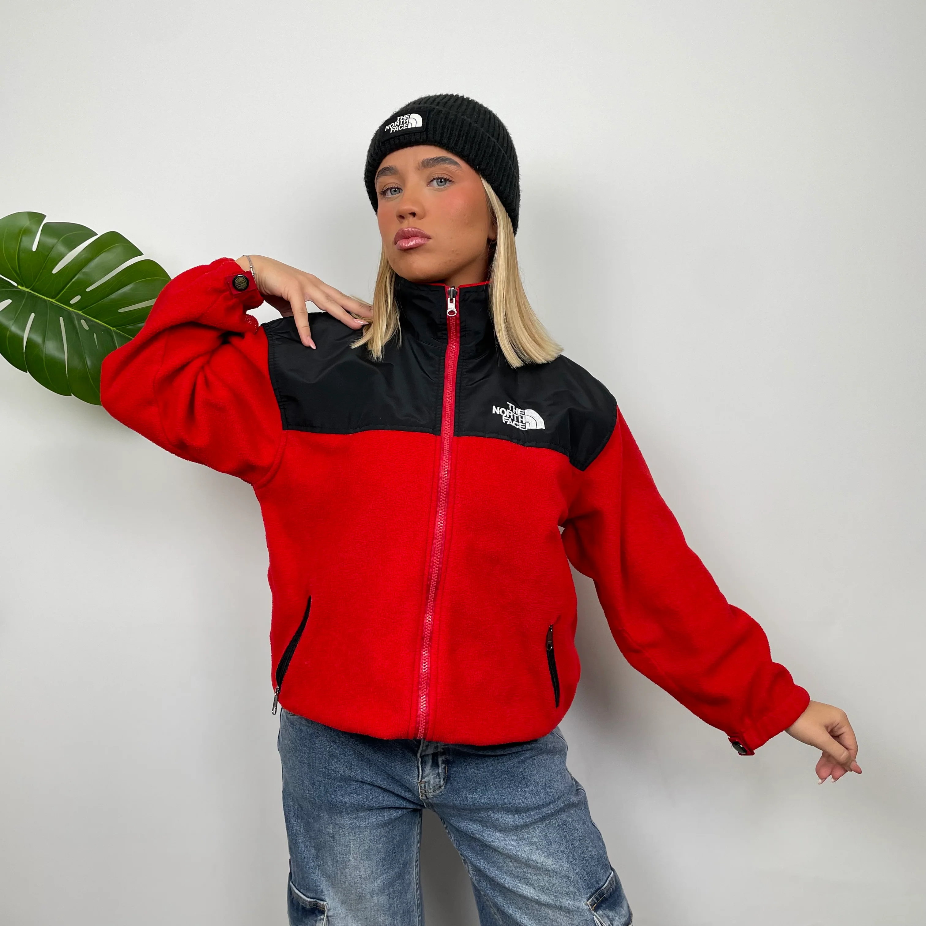 North Face Red Denali Teddy Bear Fleece Zip Up Jacket (S) - Image 6