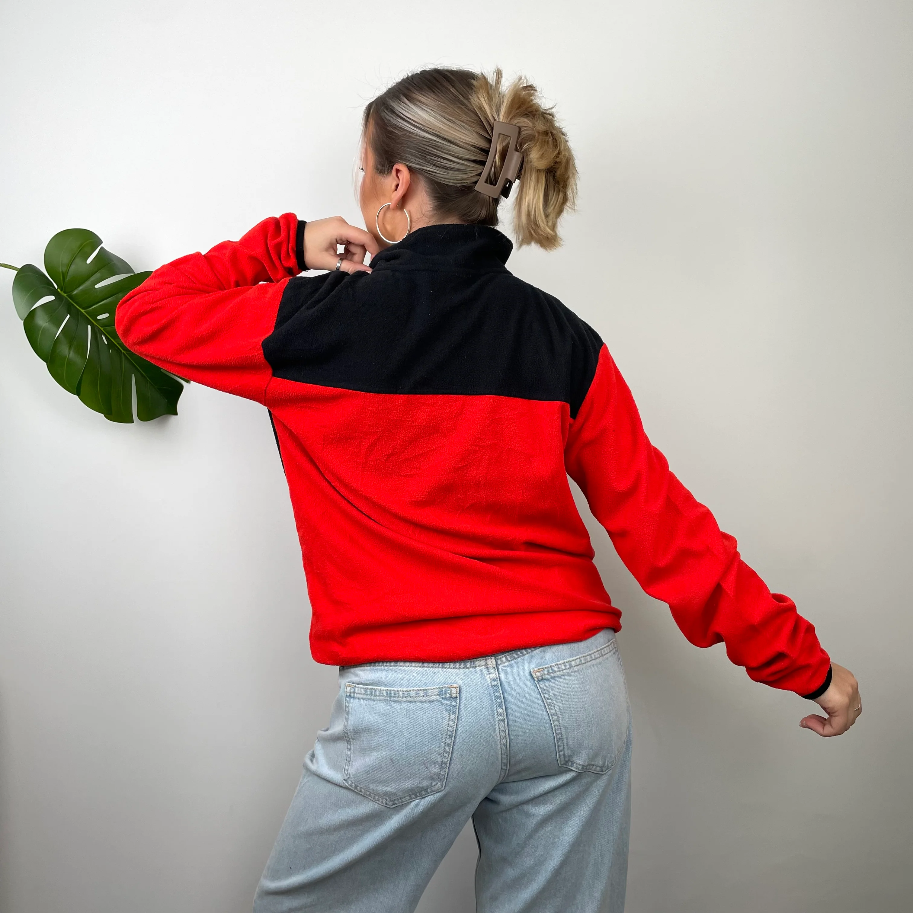 North Face Red Denali Teddy Bear Fleece Zip Up Jacket (M) - Image 4
