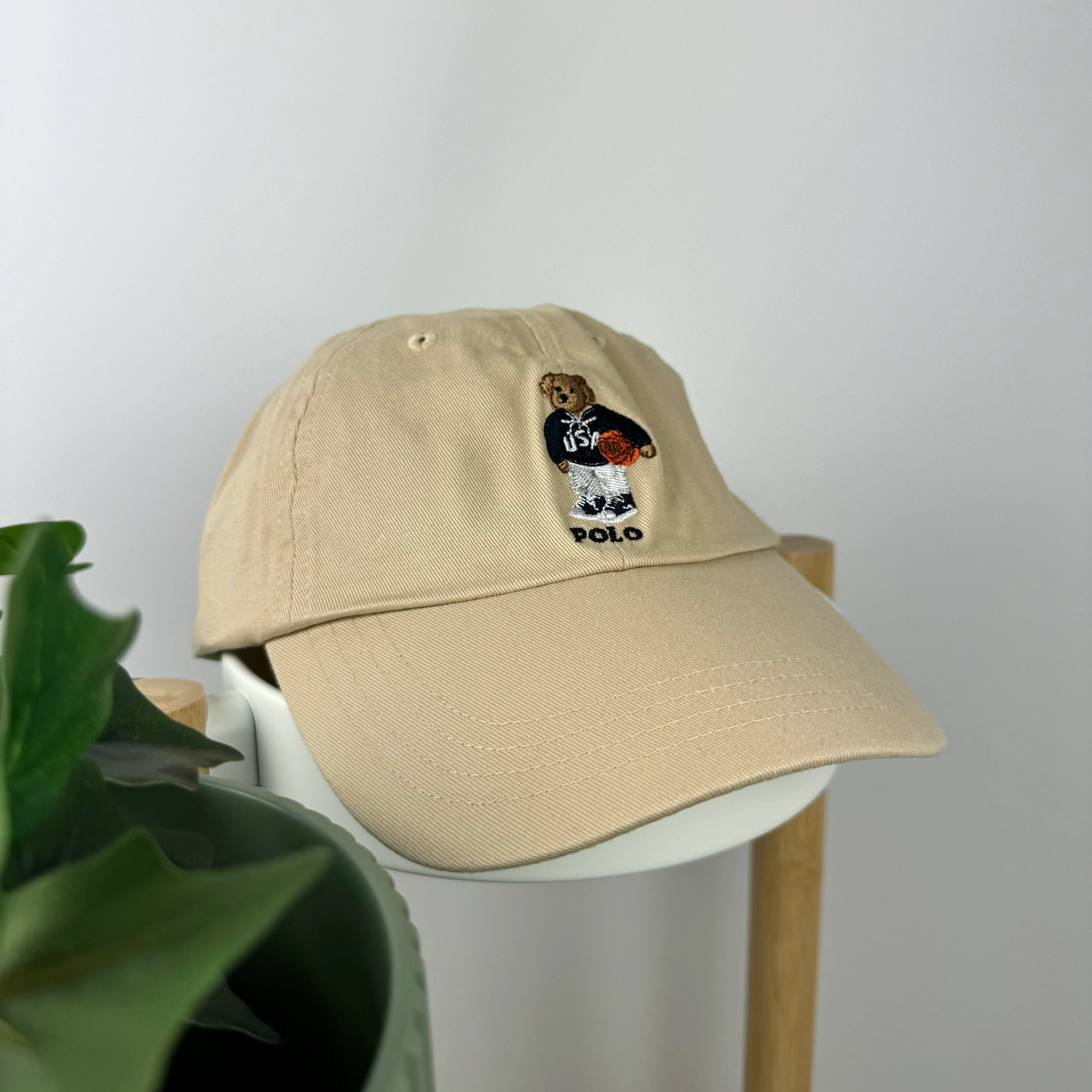 Polo Ralph Lauren Bear Cap in Tan - Image 4
