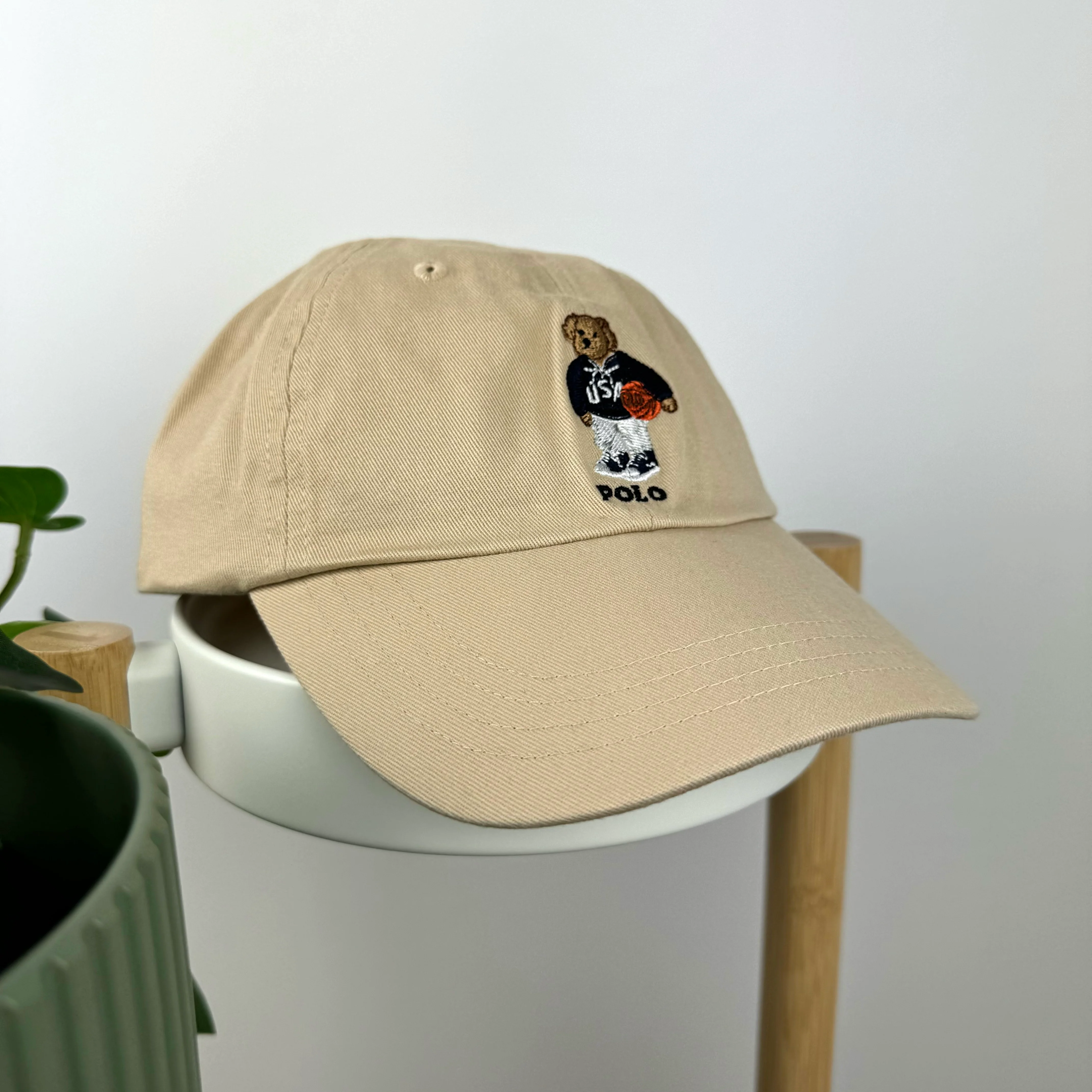 Polo Ralph Lauren Bear Cap in Tan - Image 6