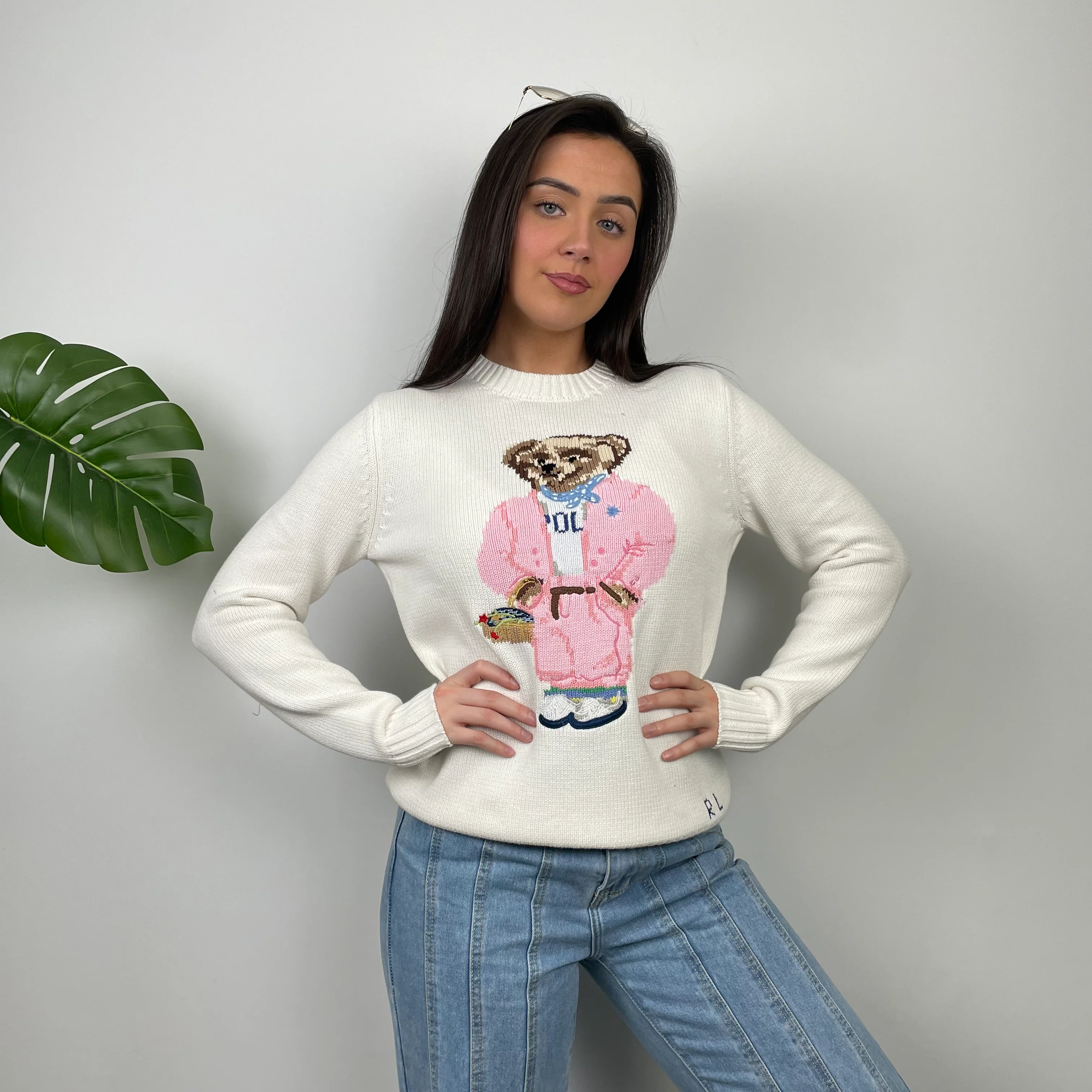 Polo Ralph Lauren Bear Knitted Sweater (M) - Image 2