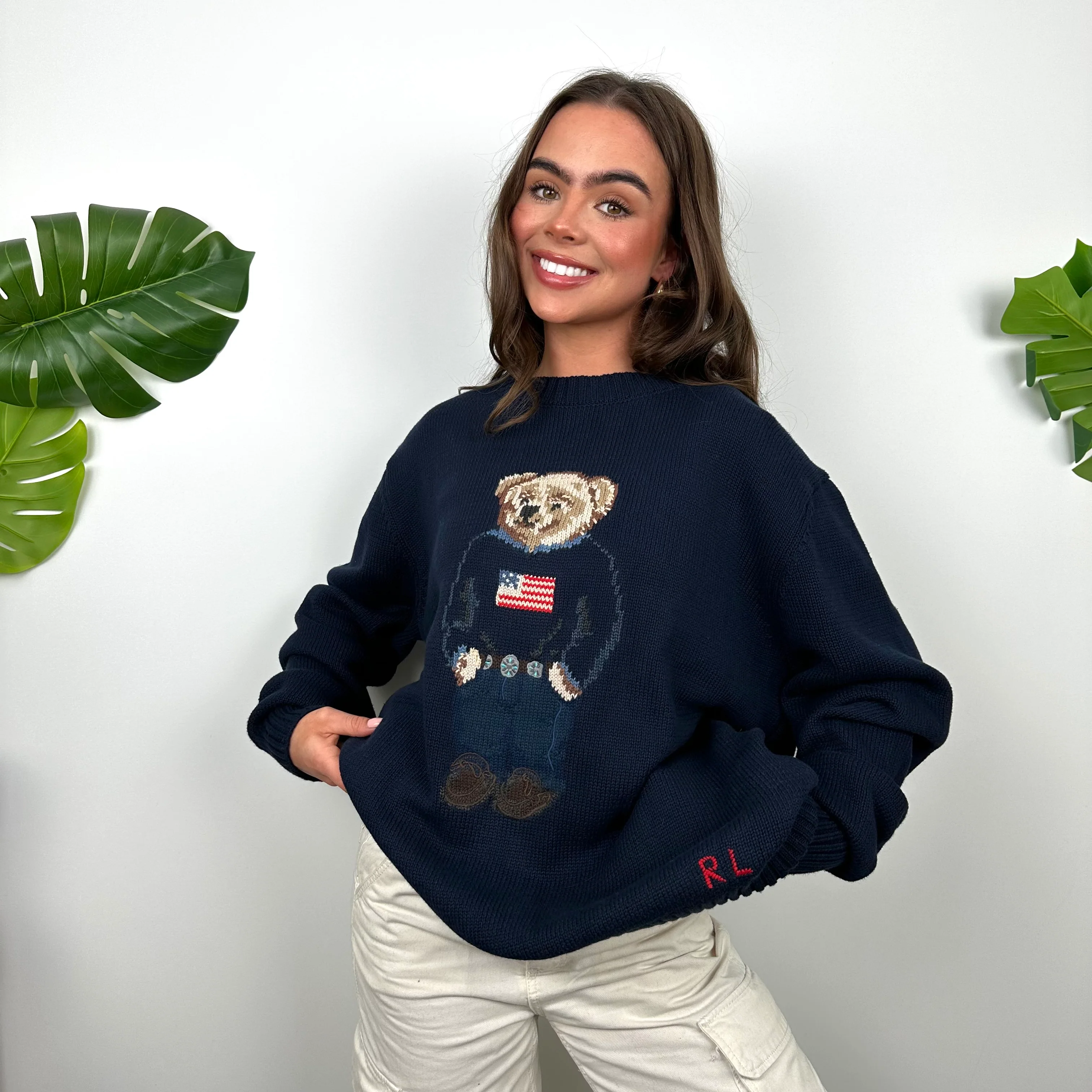Polo Ralph Lauren Bear Knitted Sweater (L) - Image 3