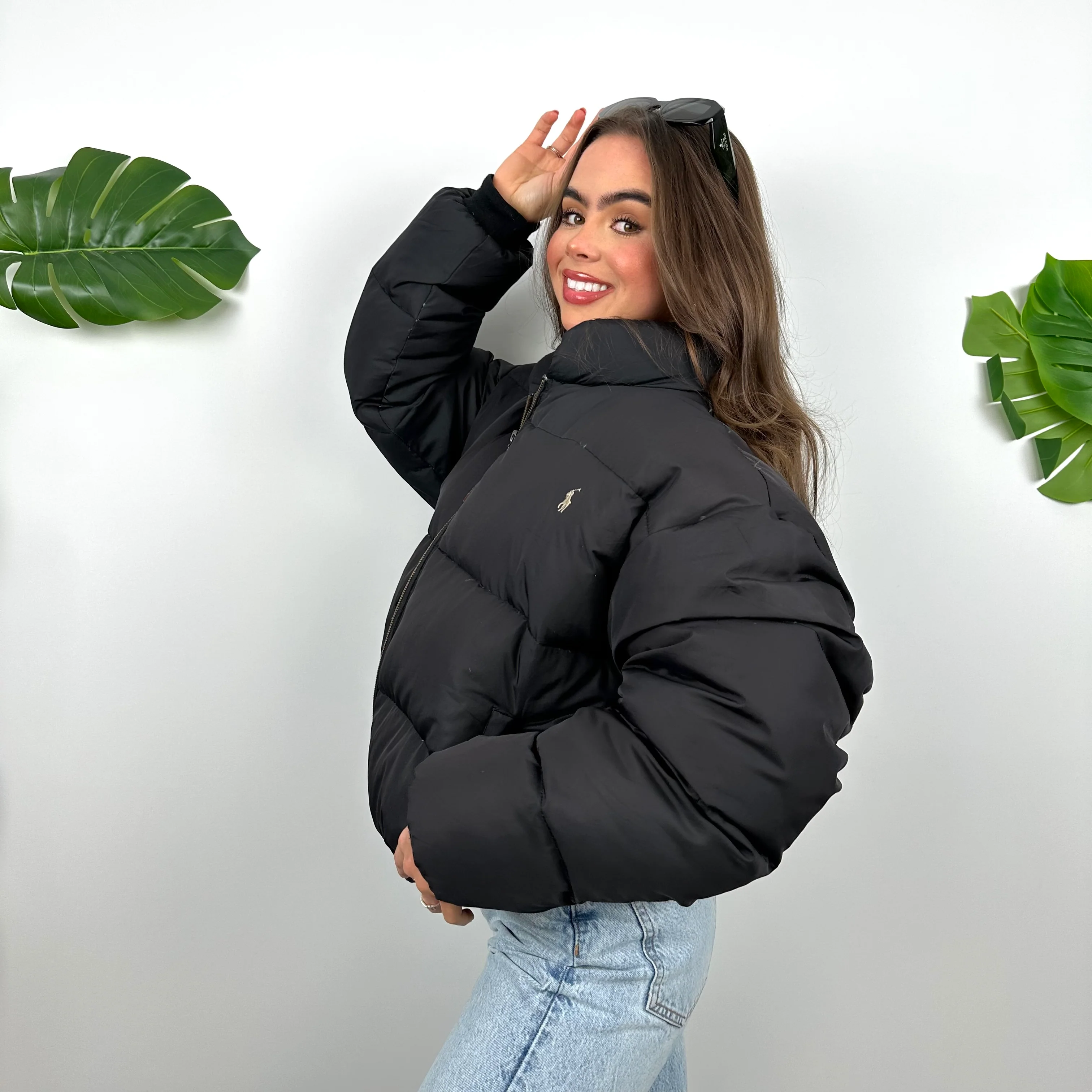 Polo Ralph Lauren Black Embroidered Logo Puffer Jacket (M) - Image 7