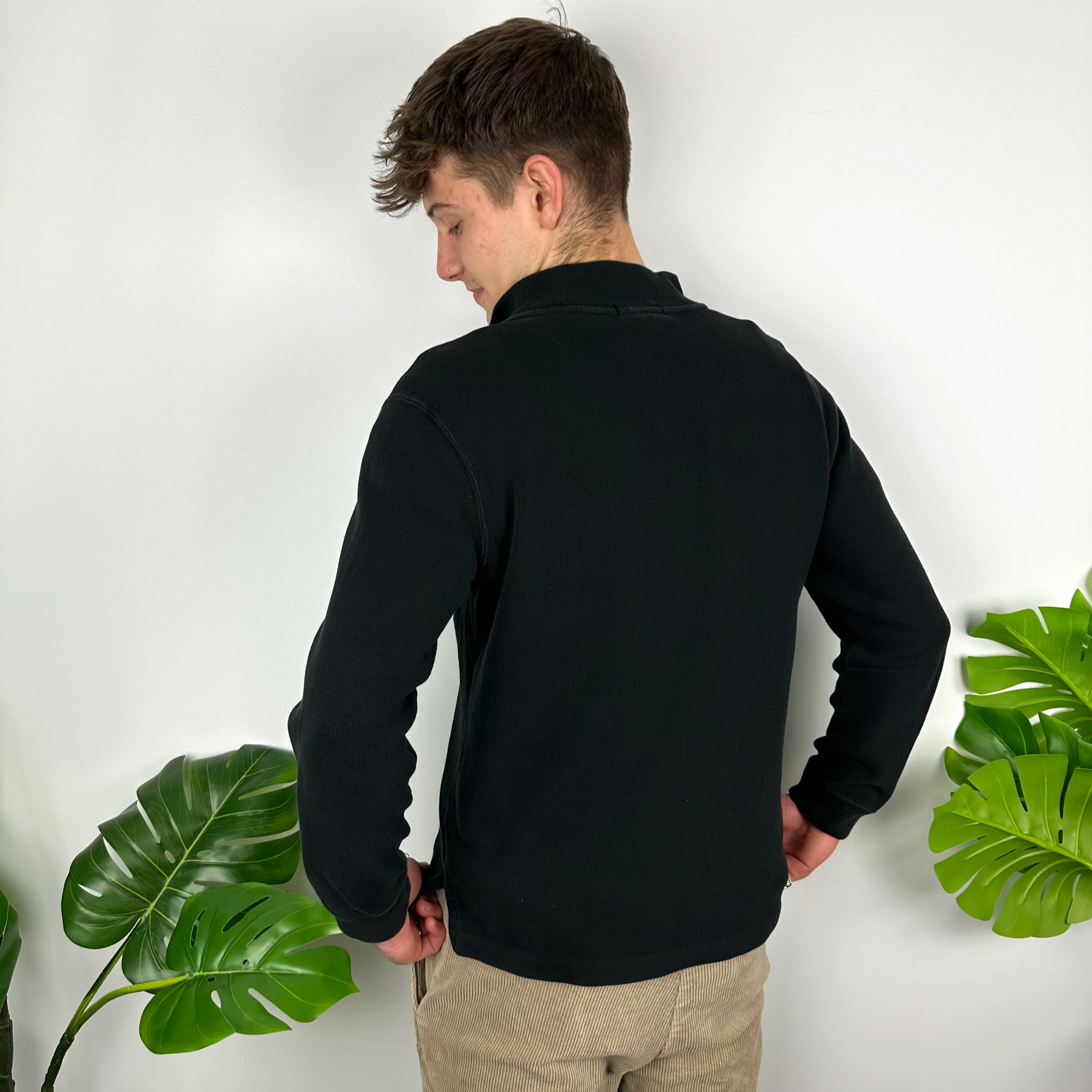 Polo Ralph Lauren Black Embroidered Logo Quarter Zip Sweatshirt (M) - Image 3