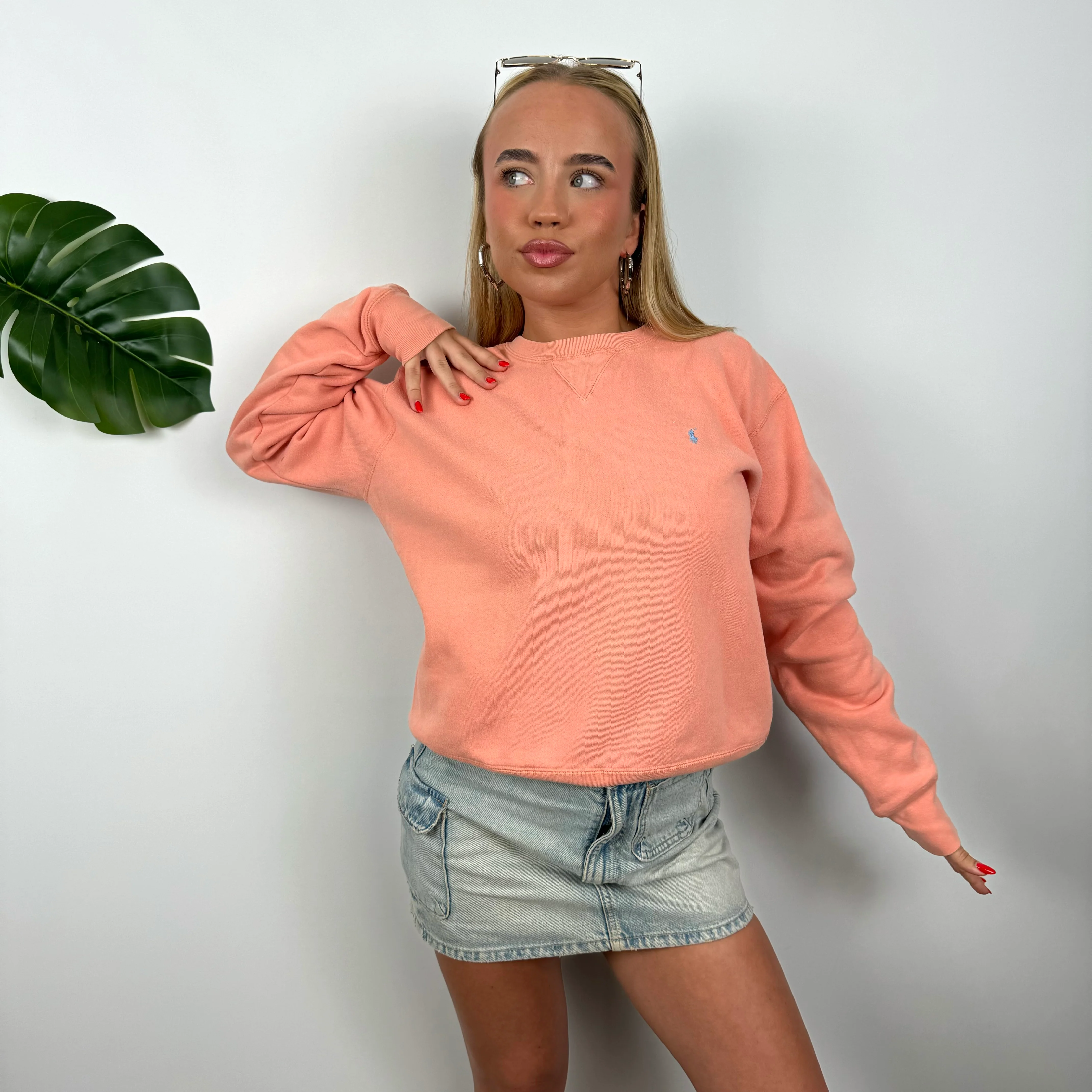 Polo Ralph Lauren Coral Embroidered Logo Sweatshirt (M) - Image 2