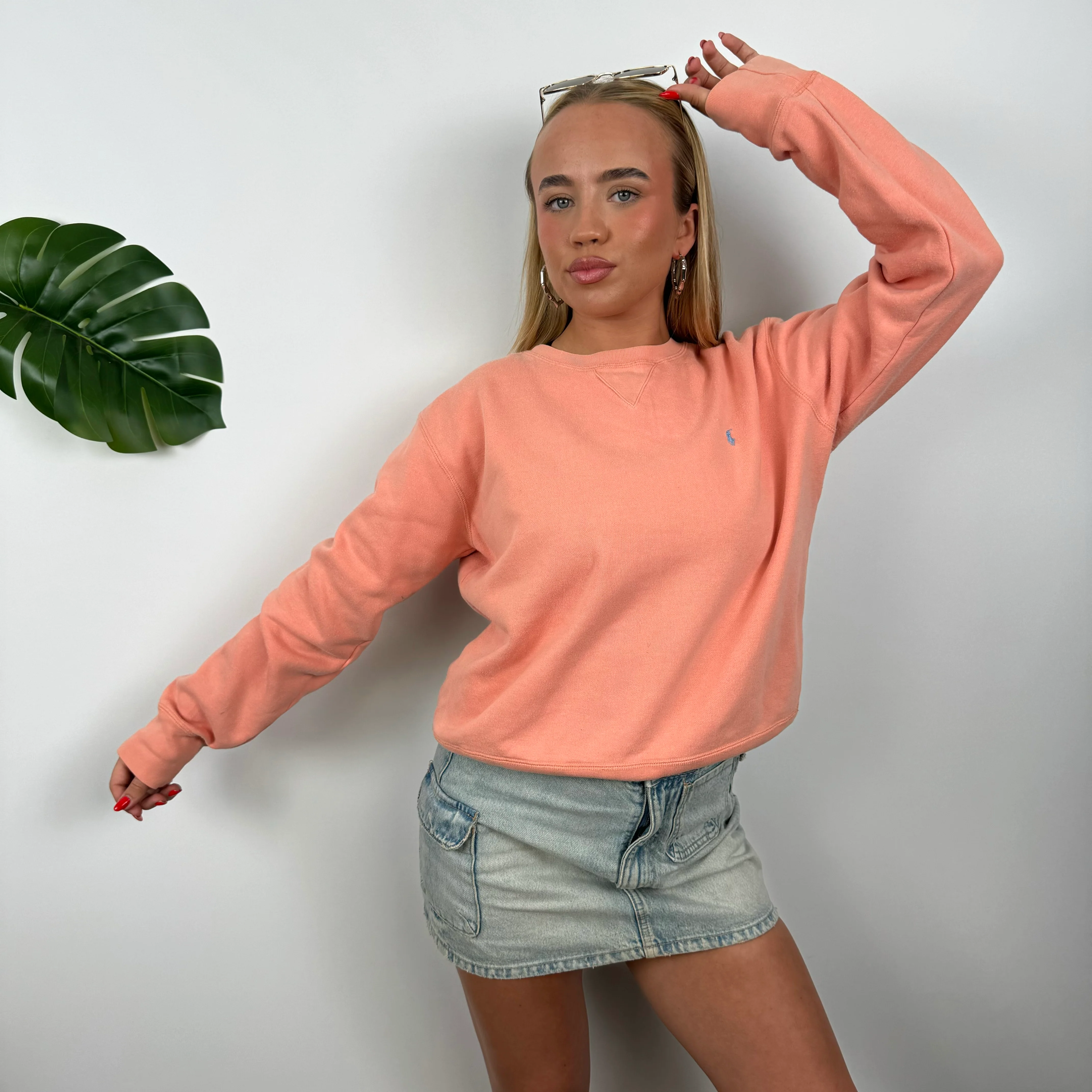 Polo Ralph Lauren Coral Embroidered Logo Sweatshirt (M) - Image 3