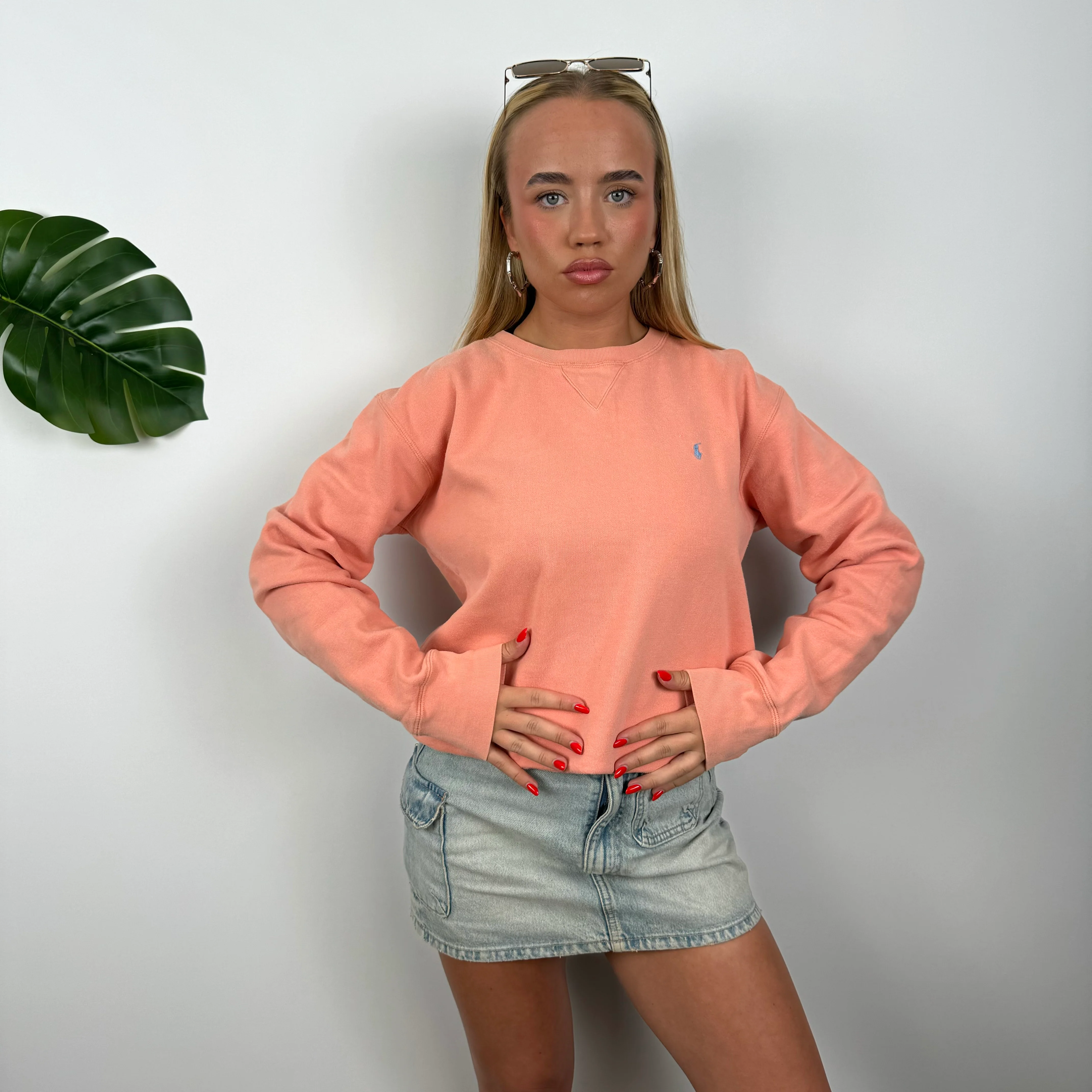 Polo Ralph Lauren Coral Embroidered Logo Sweatshirt (M) - Image 4