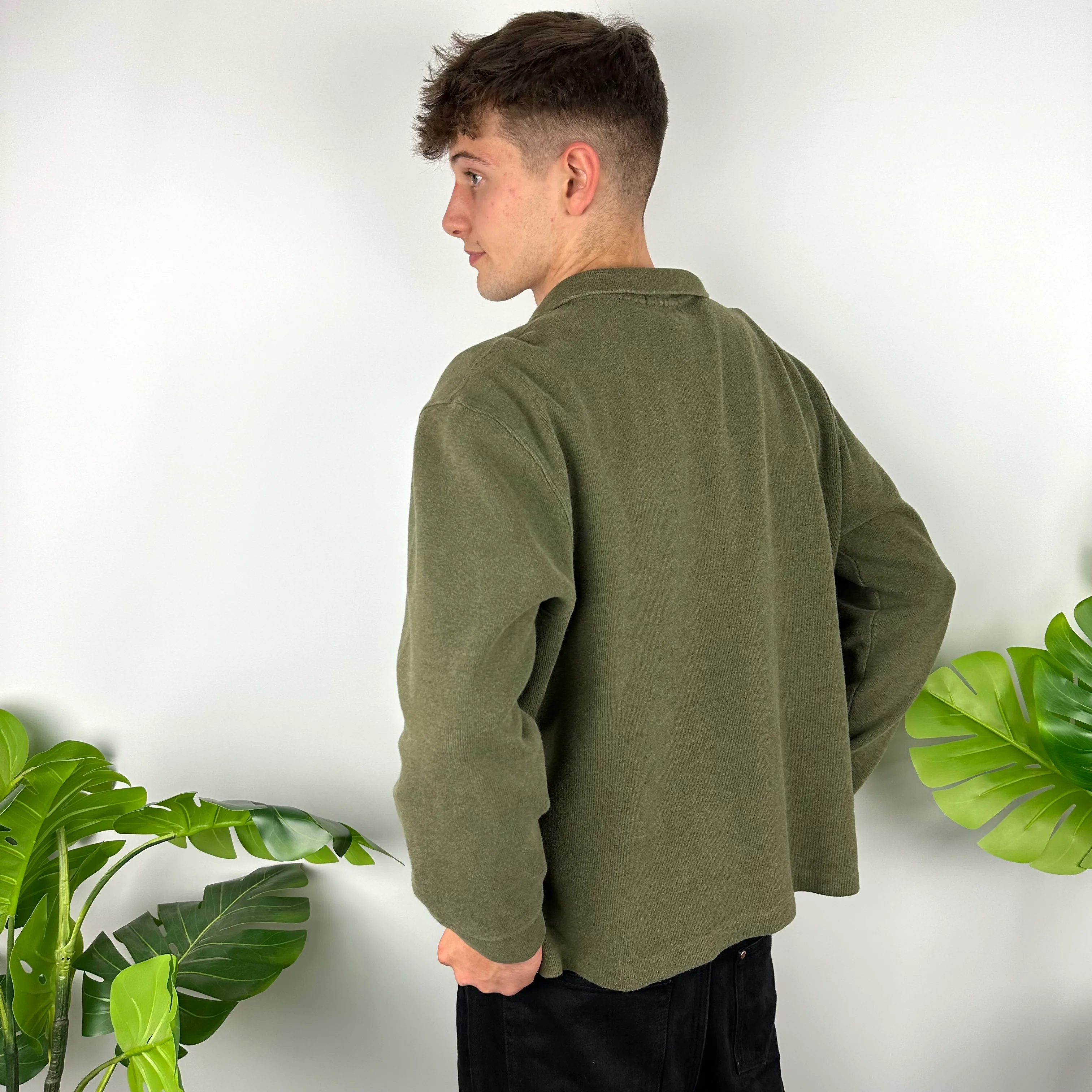 Polo Ralph Lauren Forest Green Embroidered Logo Quarter Zip Sweatshirt (XL) - Image 4