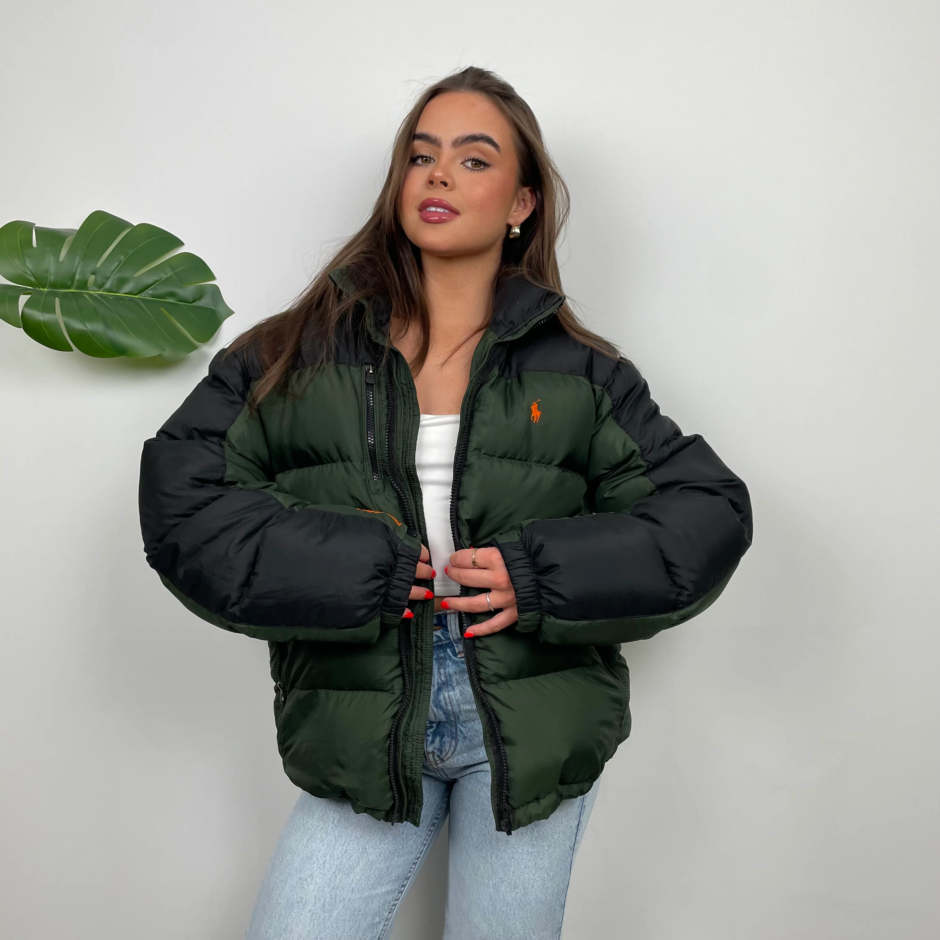 Polo Ralph Lauren Green Embroidered Logo Puffer Jacket (L) - Image 10