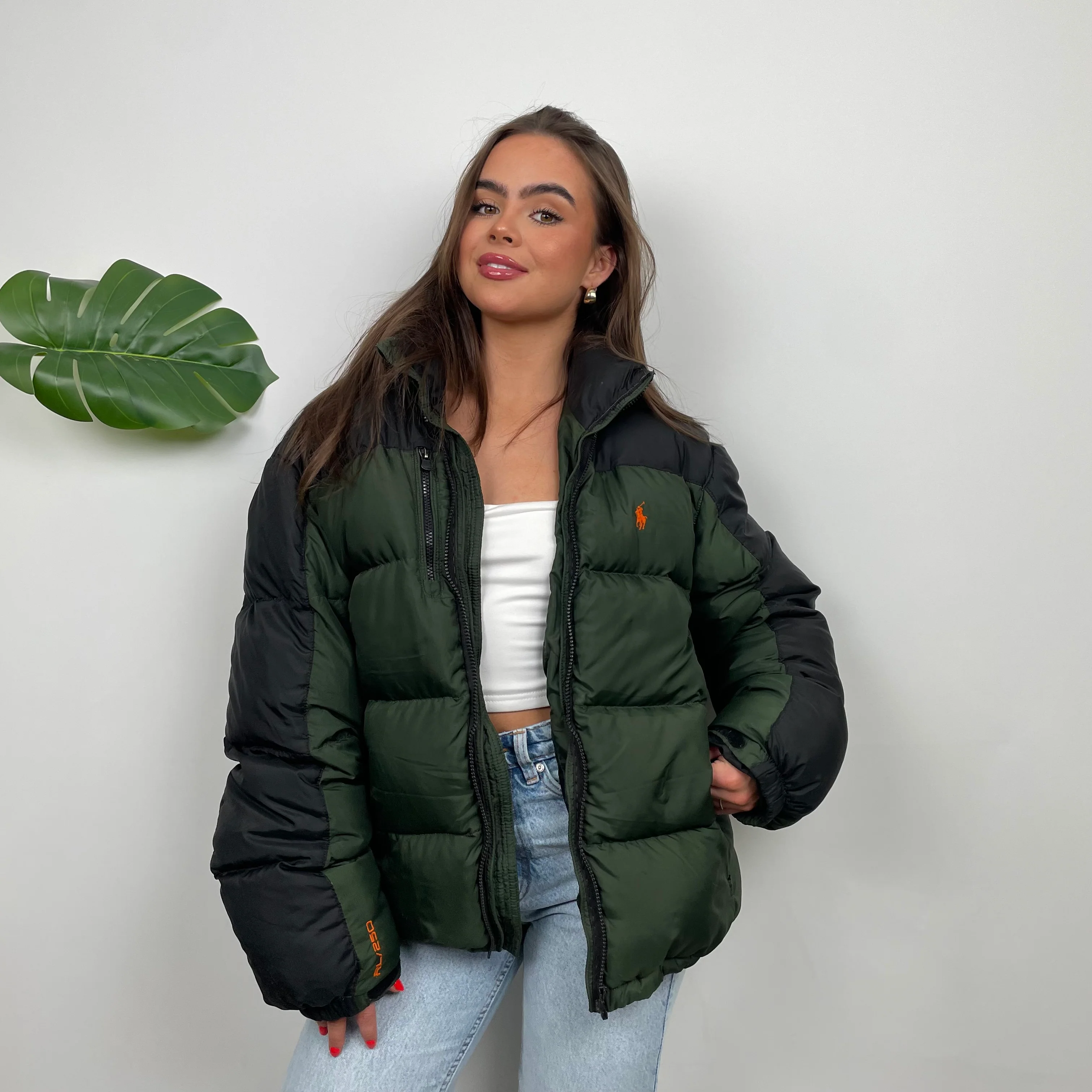 Polo Ralph Lauren Green Embroidered Logo Puffer Jacket (L) - Image 11