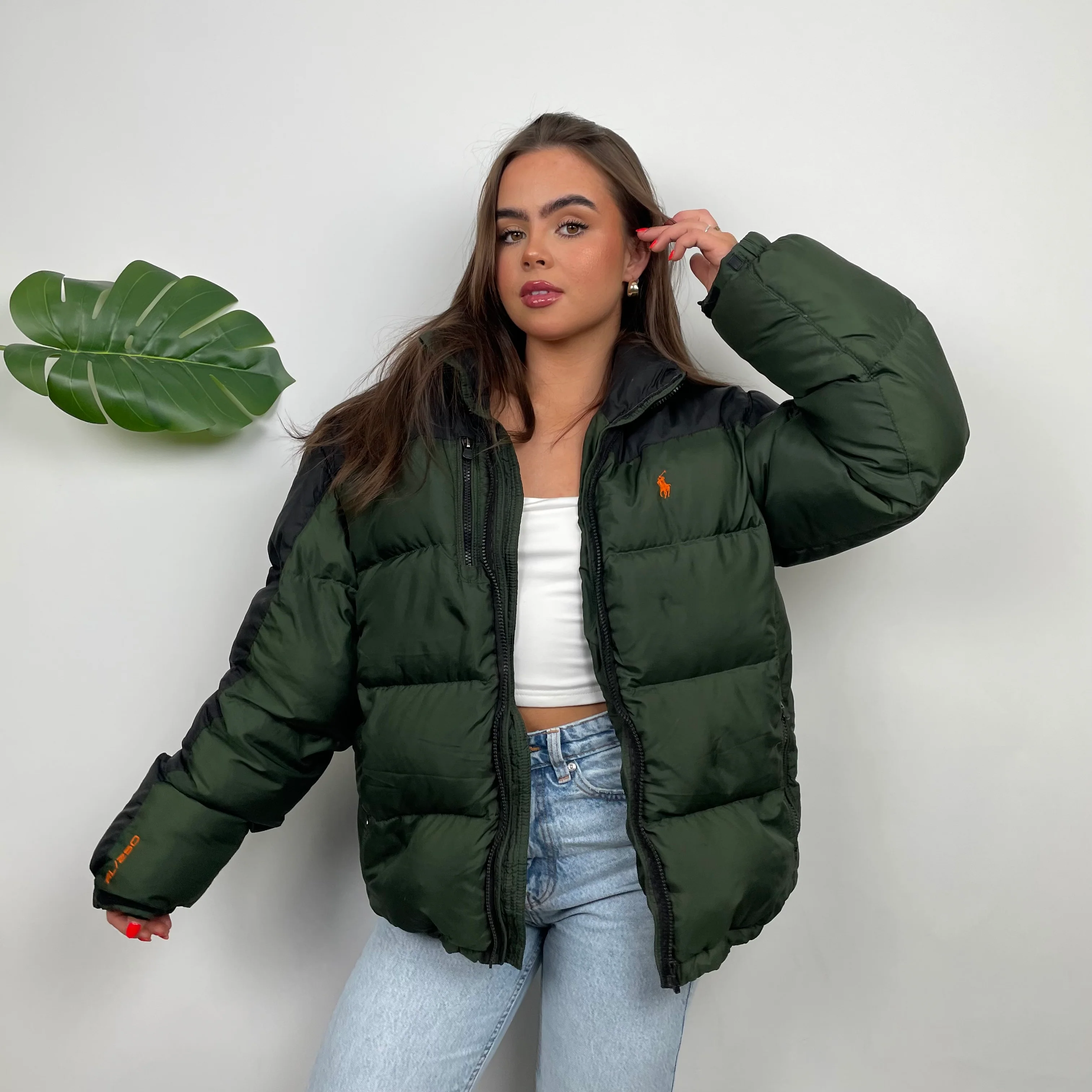 Polo Ralph Lauren Green Embroidered Logo Puffer Jacket (L) - Image 12