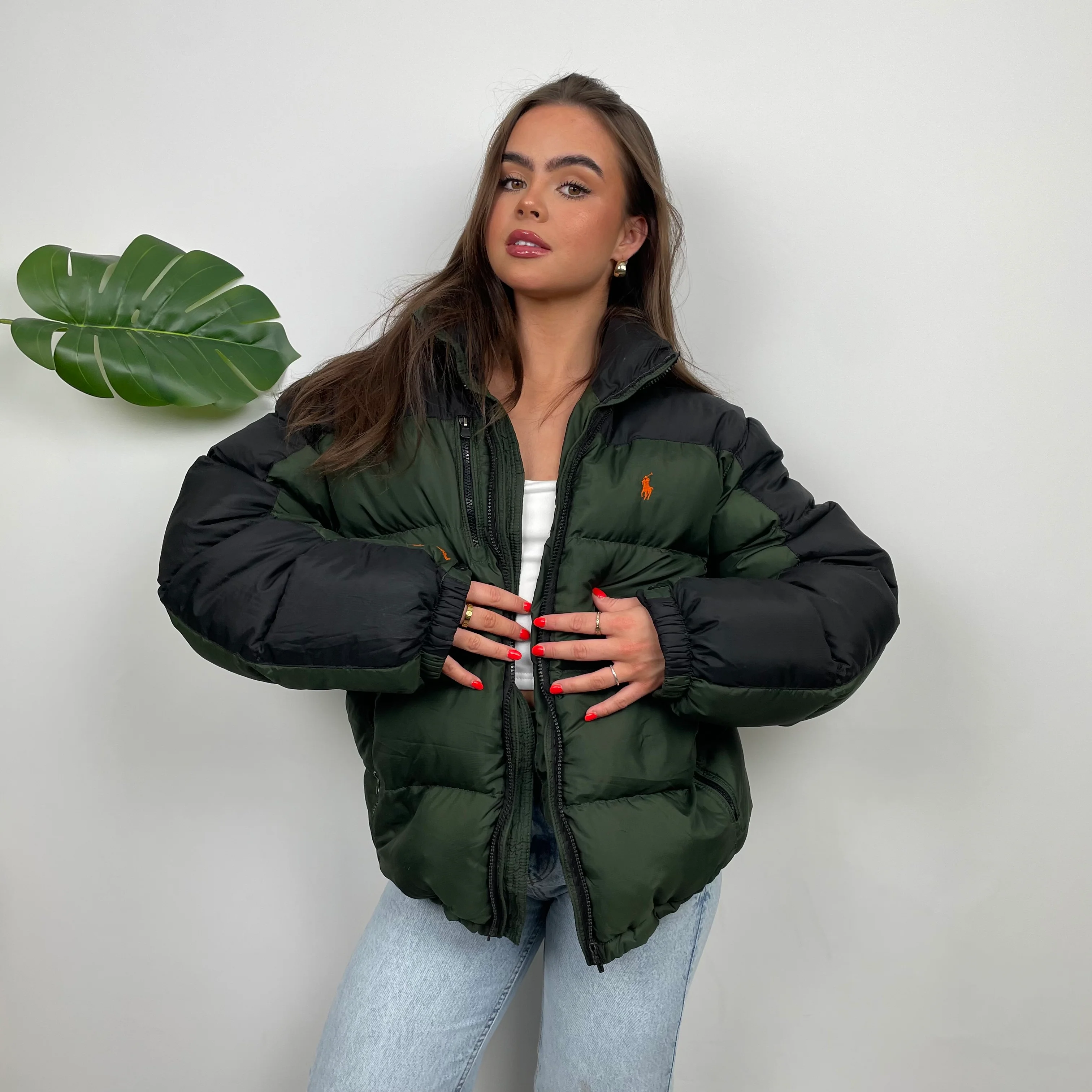 Polo Ralph Lauren Green Embroidered Logo Puffer Jacket (L) - Image 13