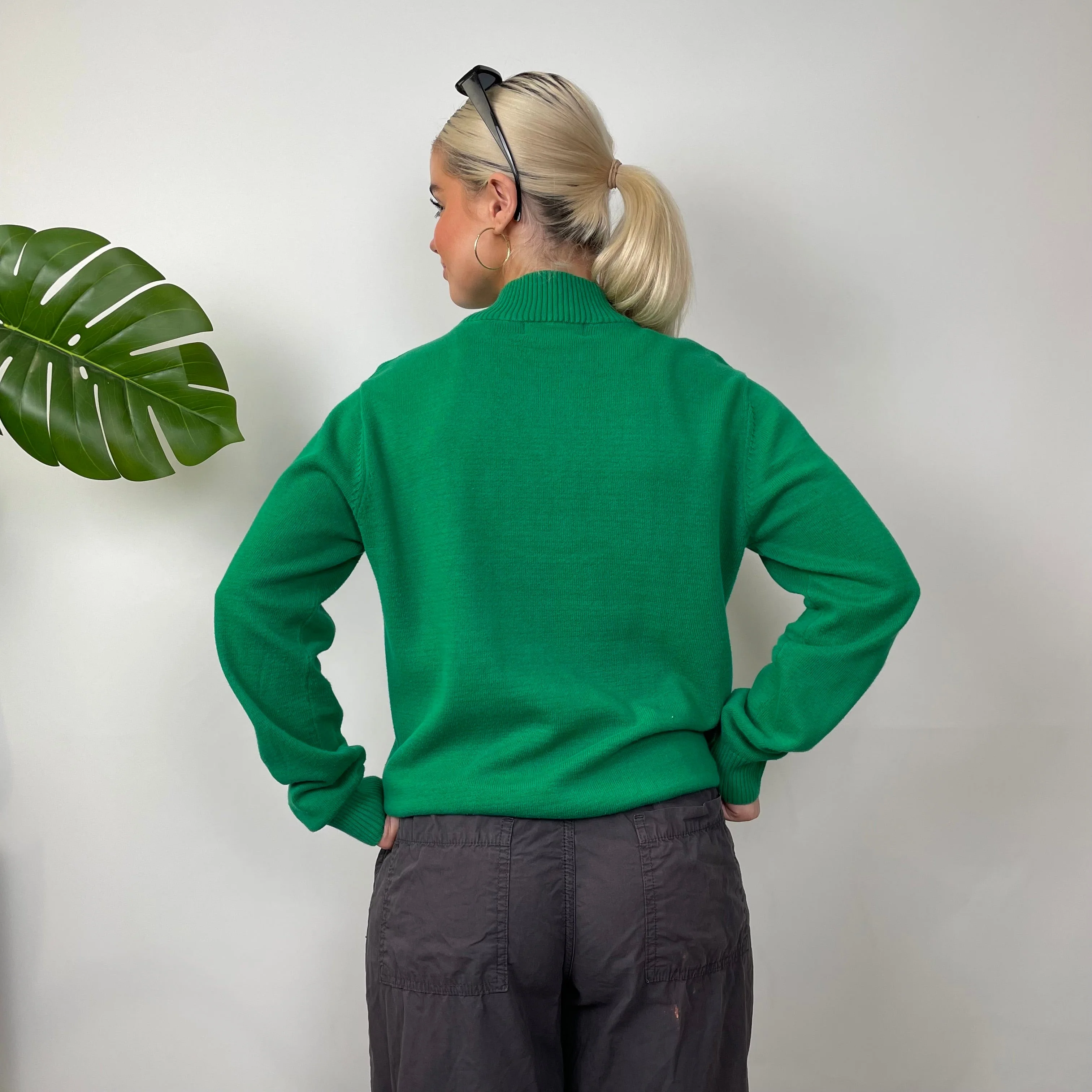 Polo Ralph Lauren Green Embroidered Logo Quarter Zip Sweatshirt (S) - Image 5