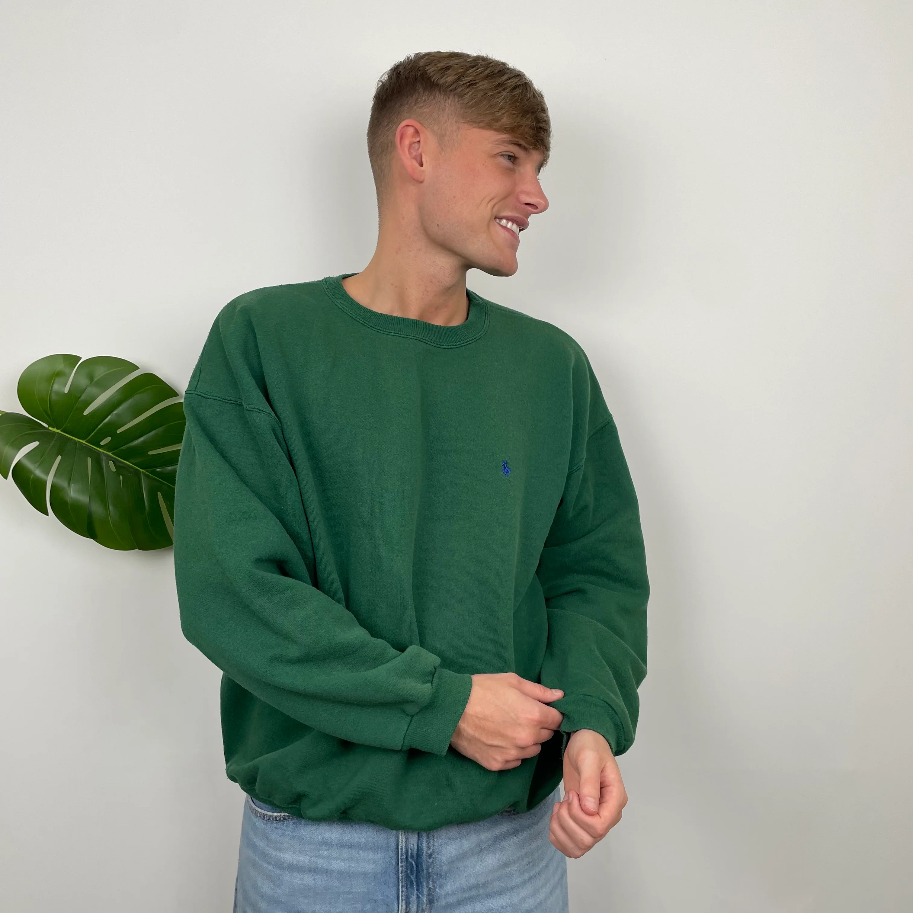 Polo Ralph Lauren Green Embroidered Logo Sweatshirt (L) - Image 2