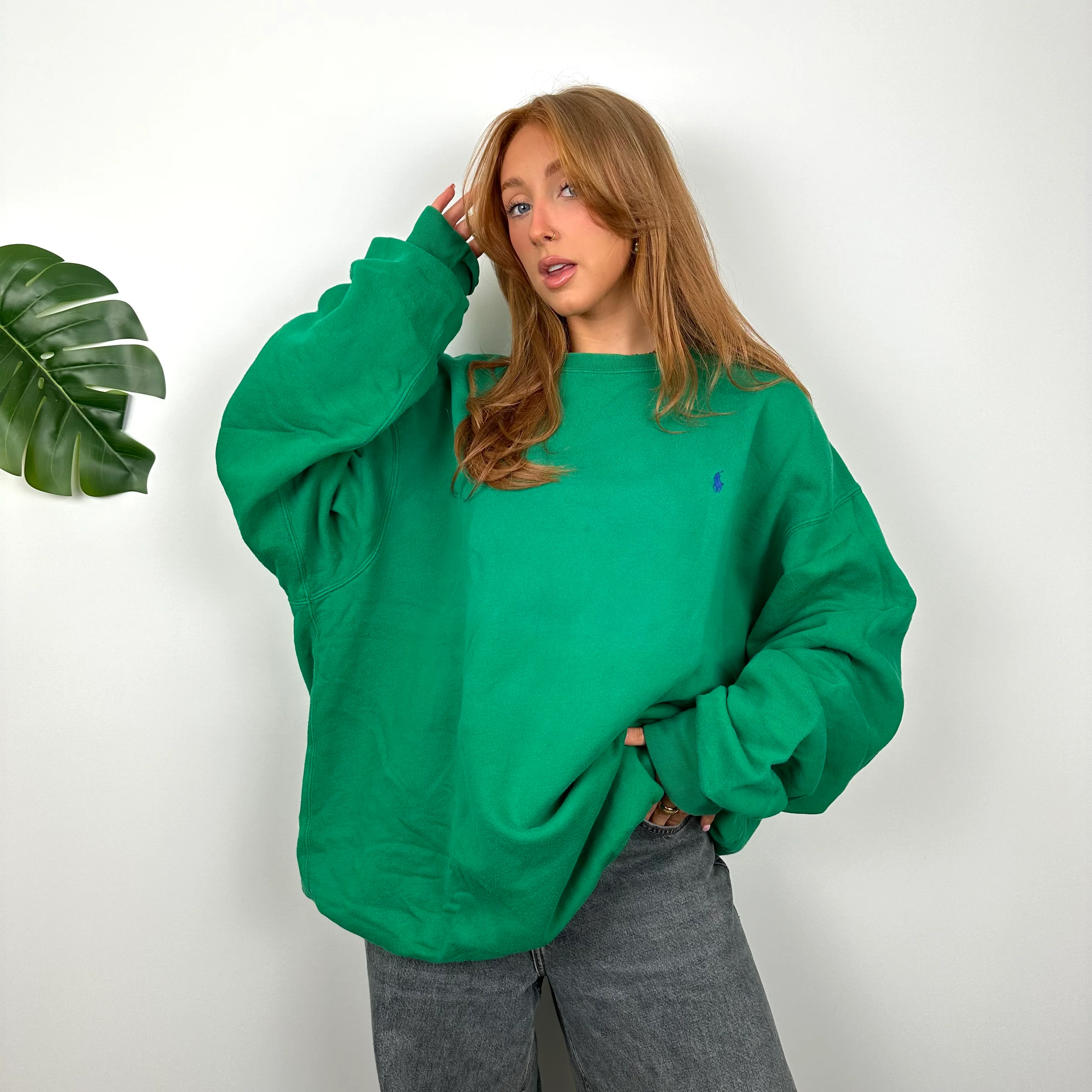 Polo Ralph Lauren Green Embroidered Logo Sweatshirt (XL) - Image 2