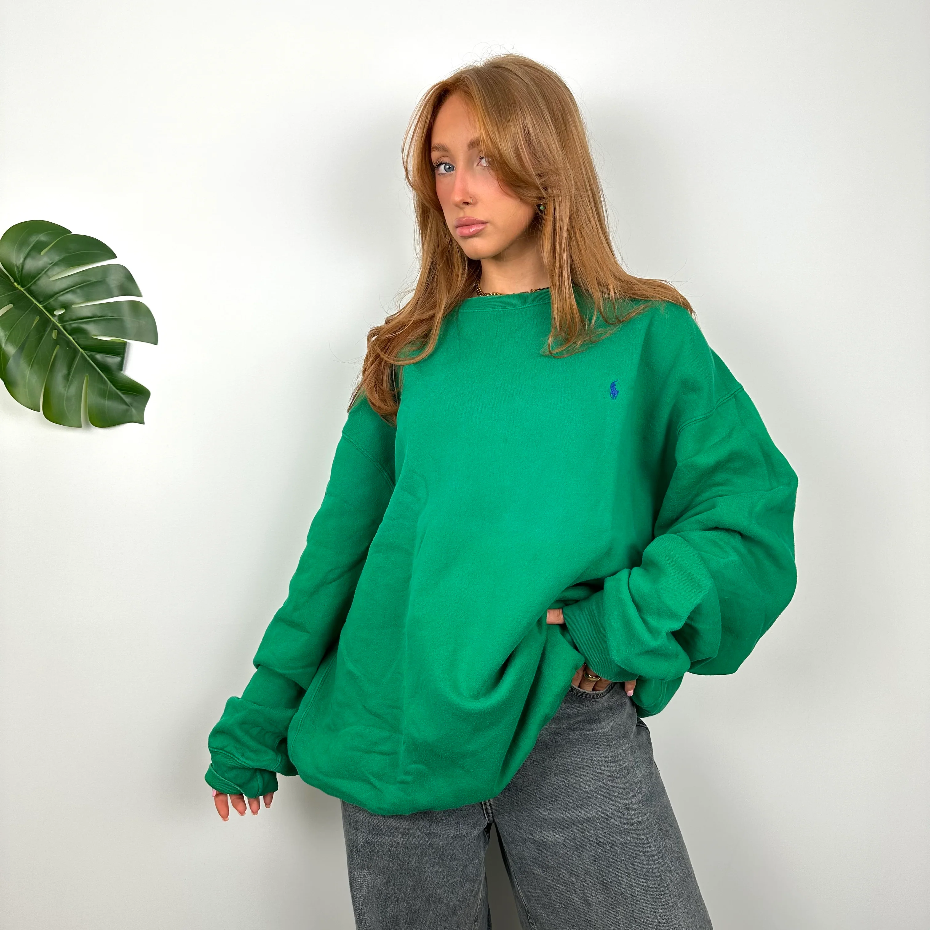 Polo Ralph Lauren Green Embroidered Logo Sweatshirt (XL) - Image 4