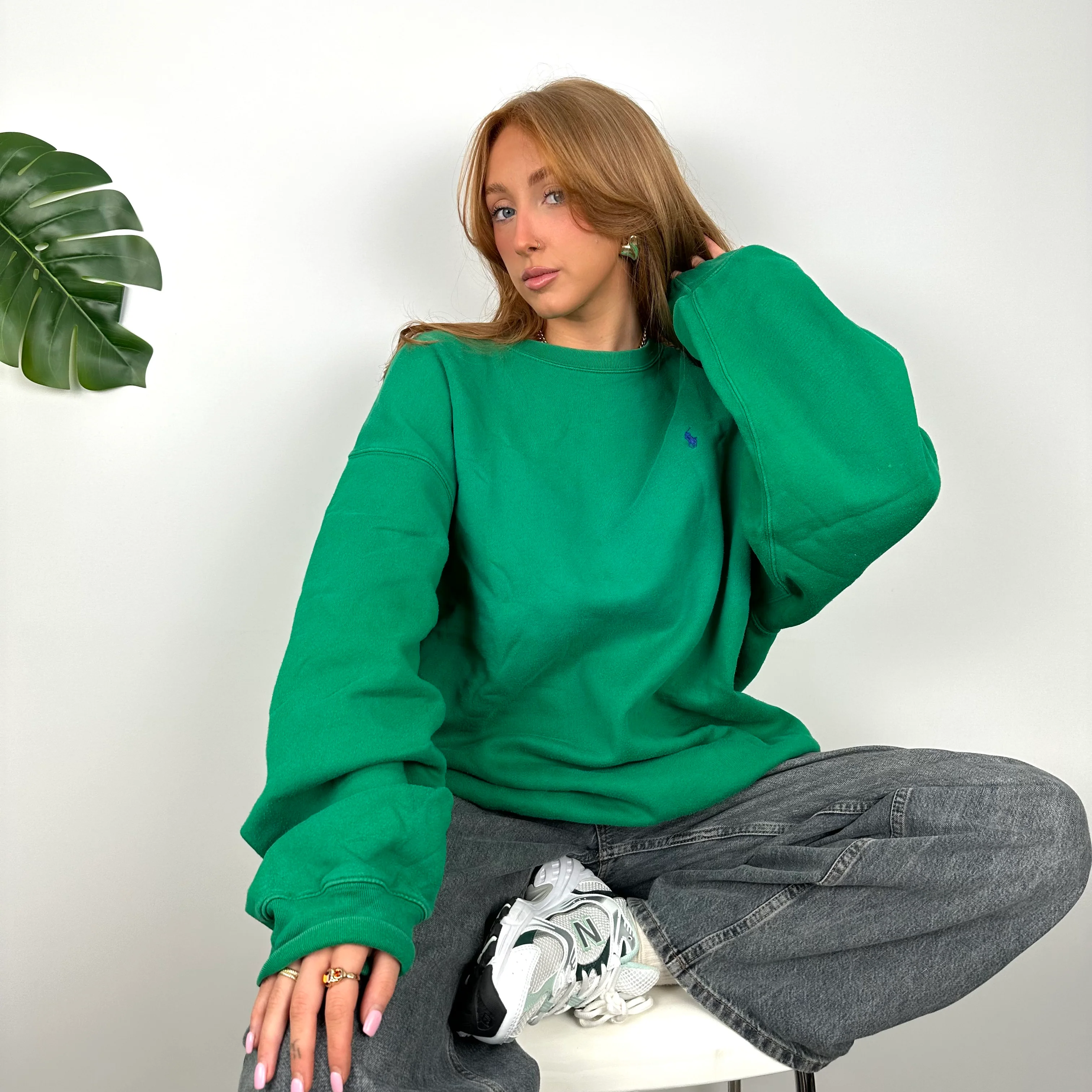 Polo Ralph Lauren Green Embroidered Logo Sweatshirt (XL) - Image 5