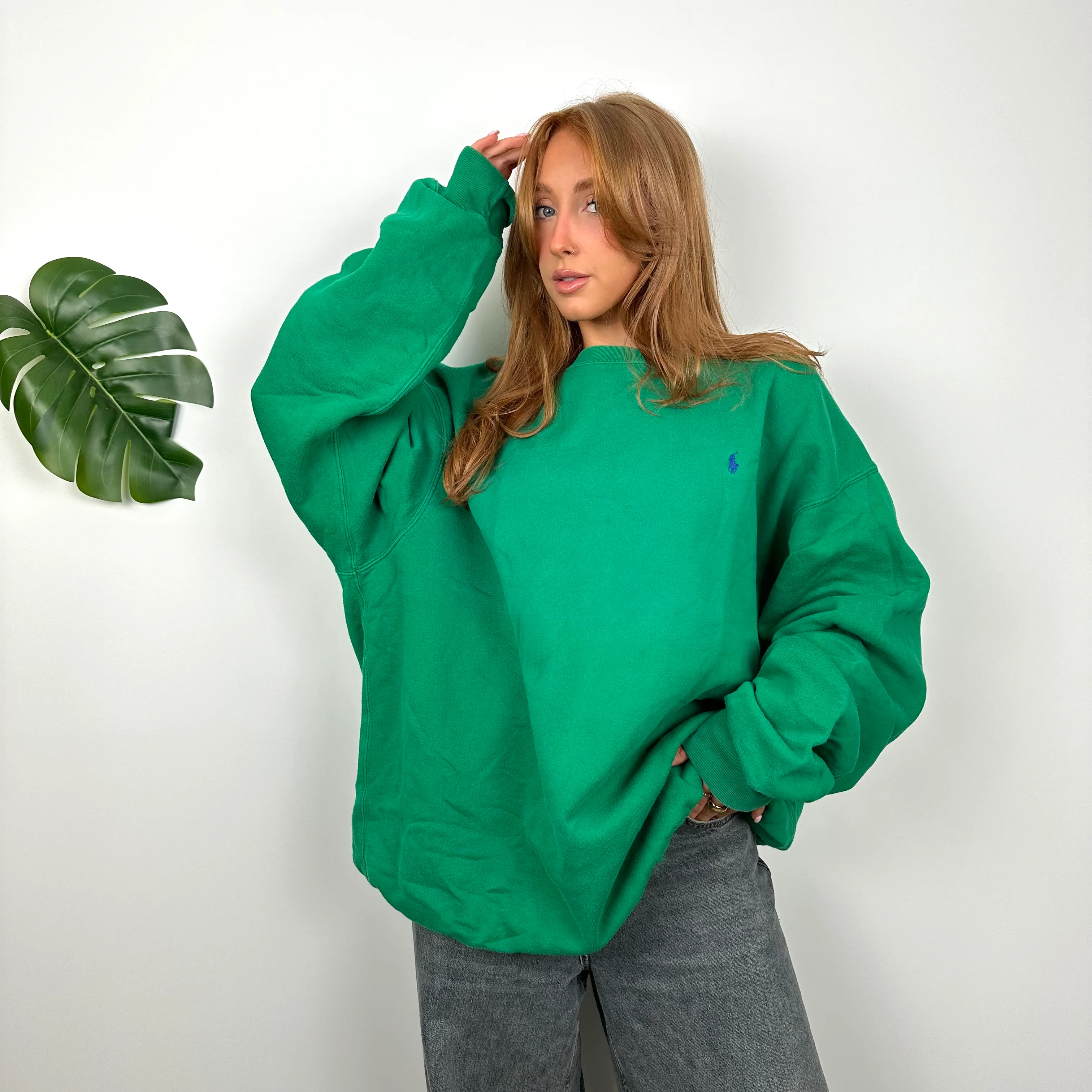 Polo Ralph Lauren Green Embroidered Logo Sweatshirt (XL) - Image 6