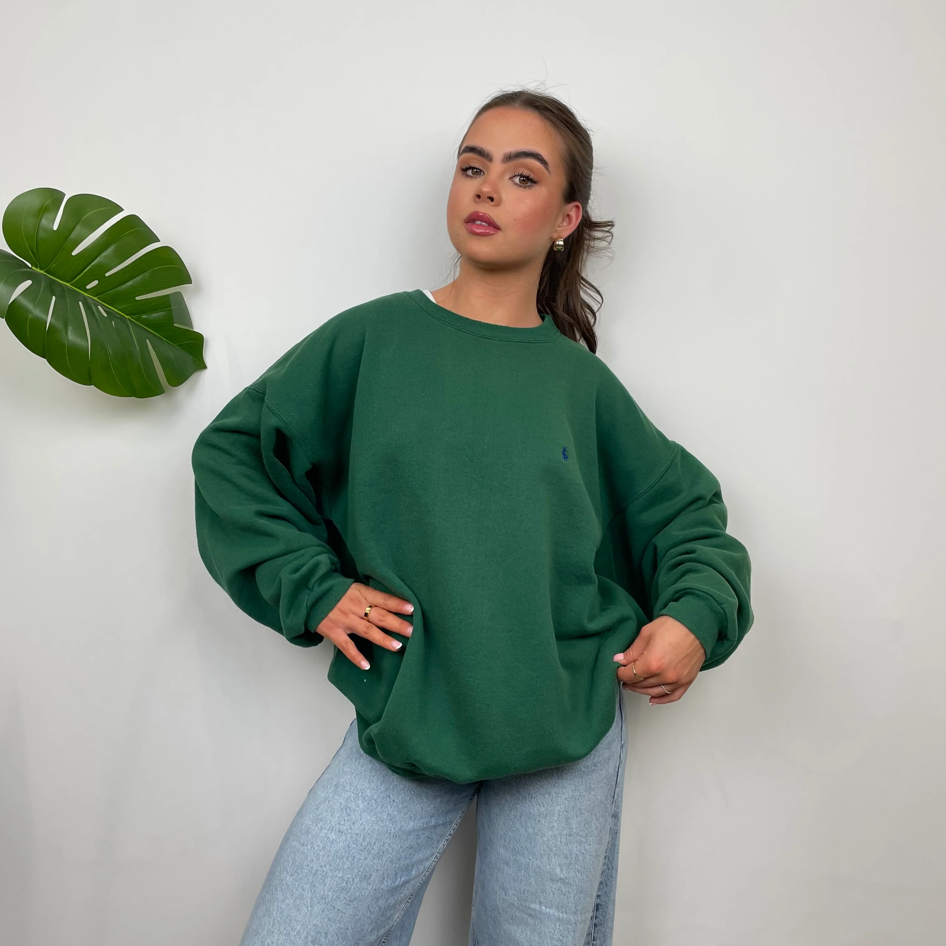 Polo Ralph Lauren Green Embroidered Logo Sweatshirt (L) - Image 11