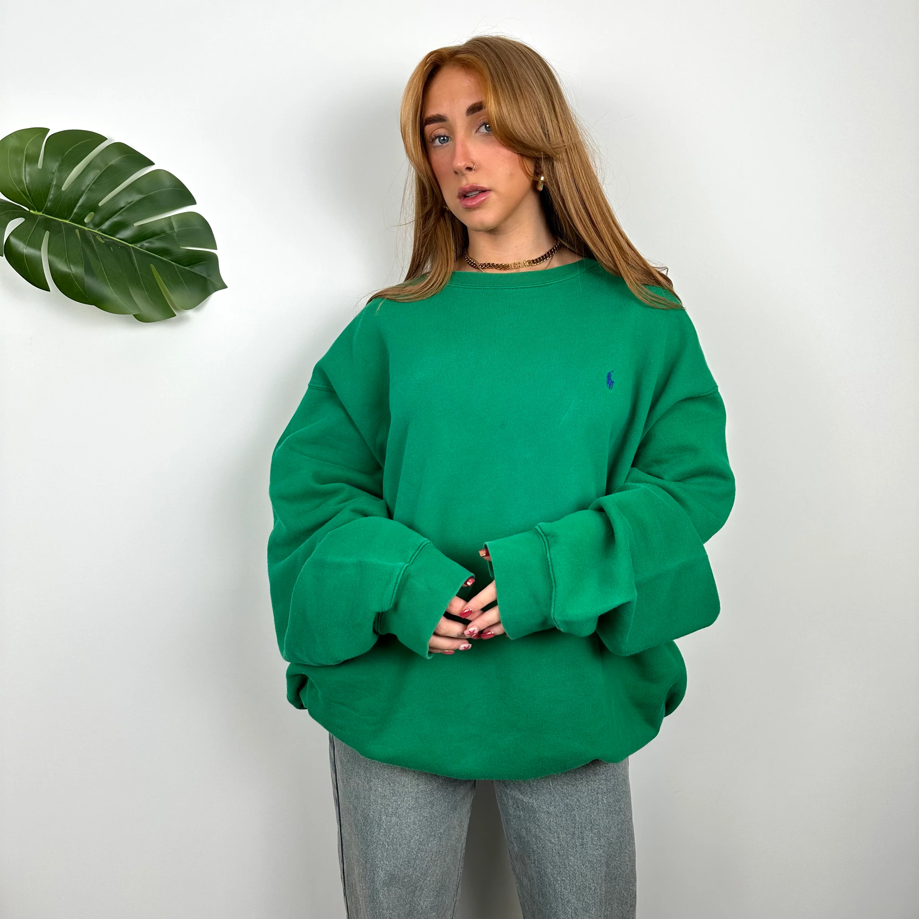 Polo Ralph Lauren Green Embroidered Logo Sweatshirt (XL) - Image 2